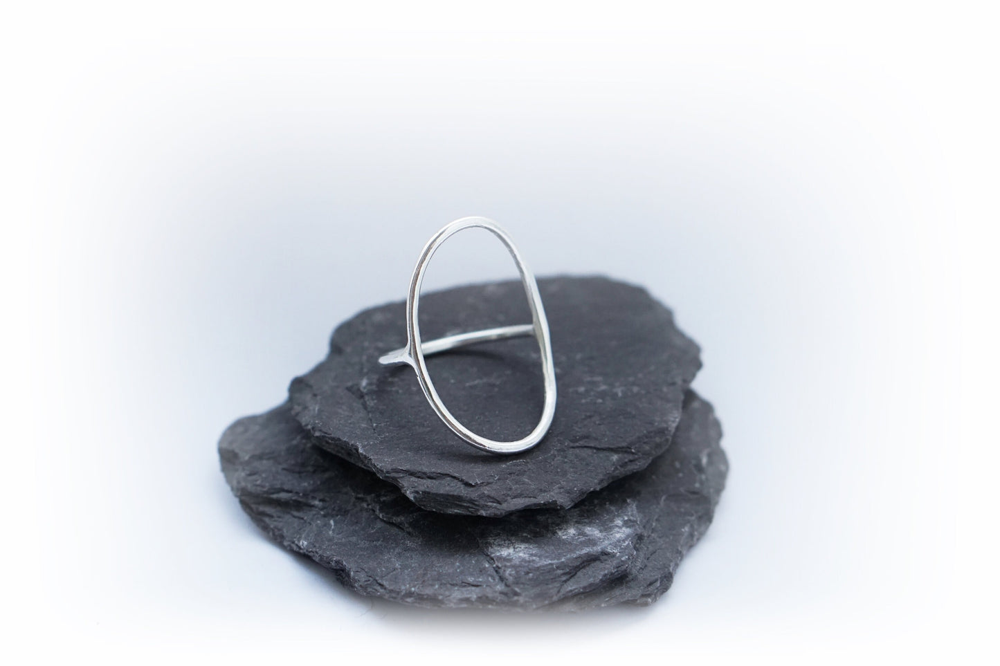 Recycled Sterling Silver Minimal Oval Ring