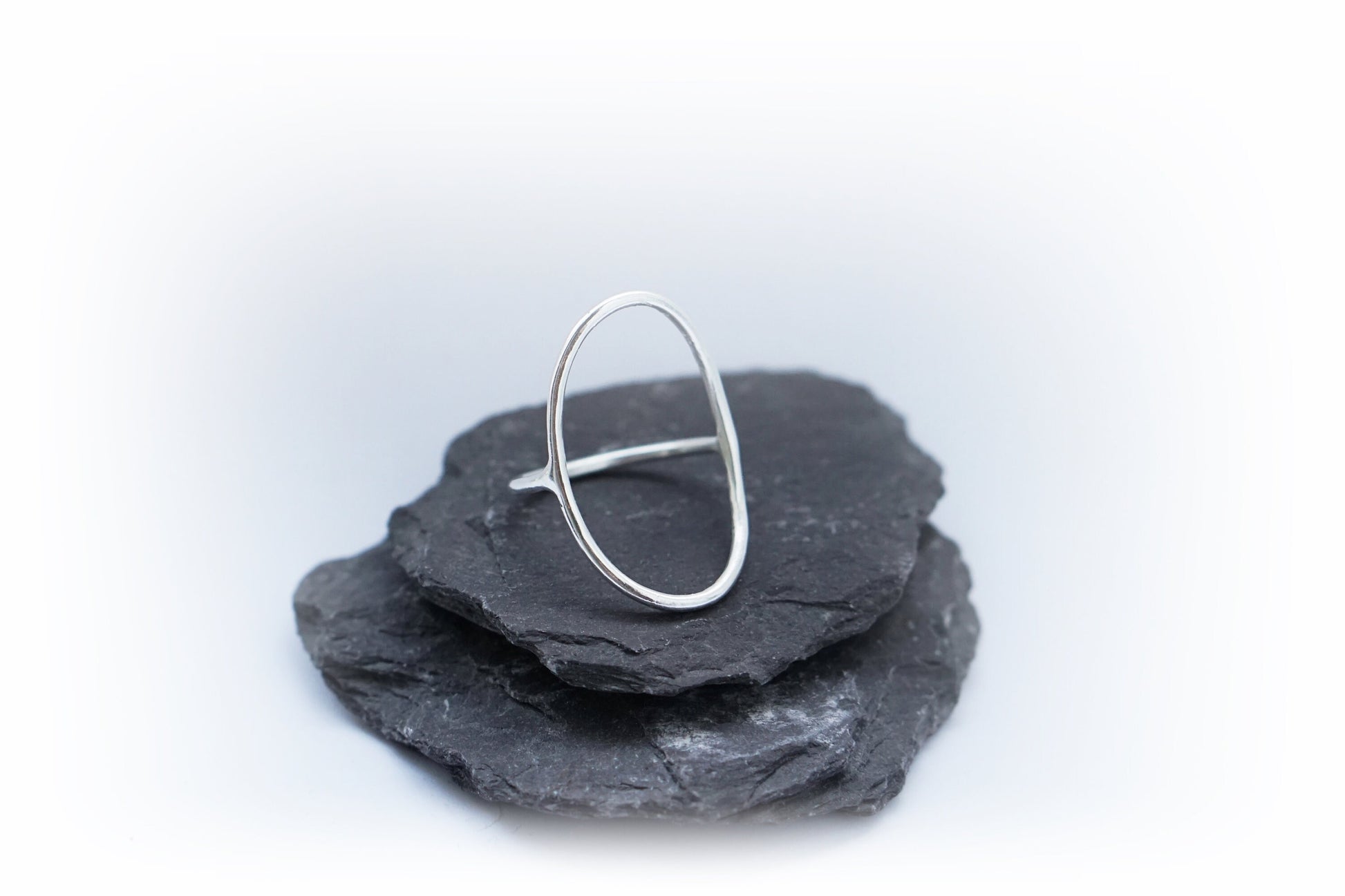 Recycled Sterling Silver Minimal Oval Ring
