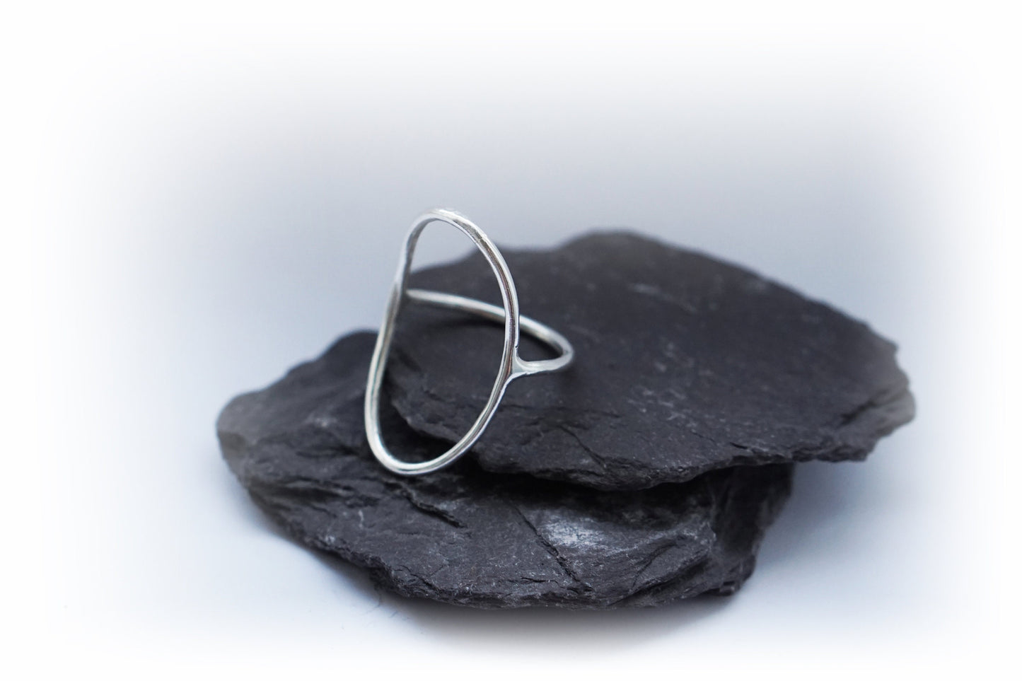 Recycled Sterling Silver Minimal Oval Ring