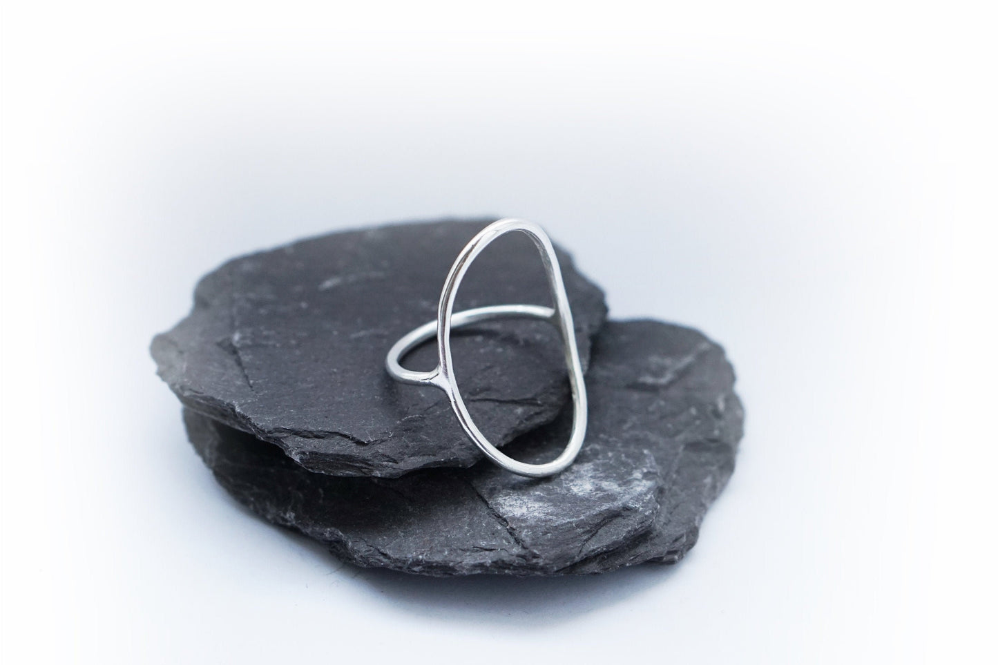 Recycled Sterling Silver Minimal Oval Ring