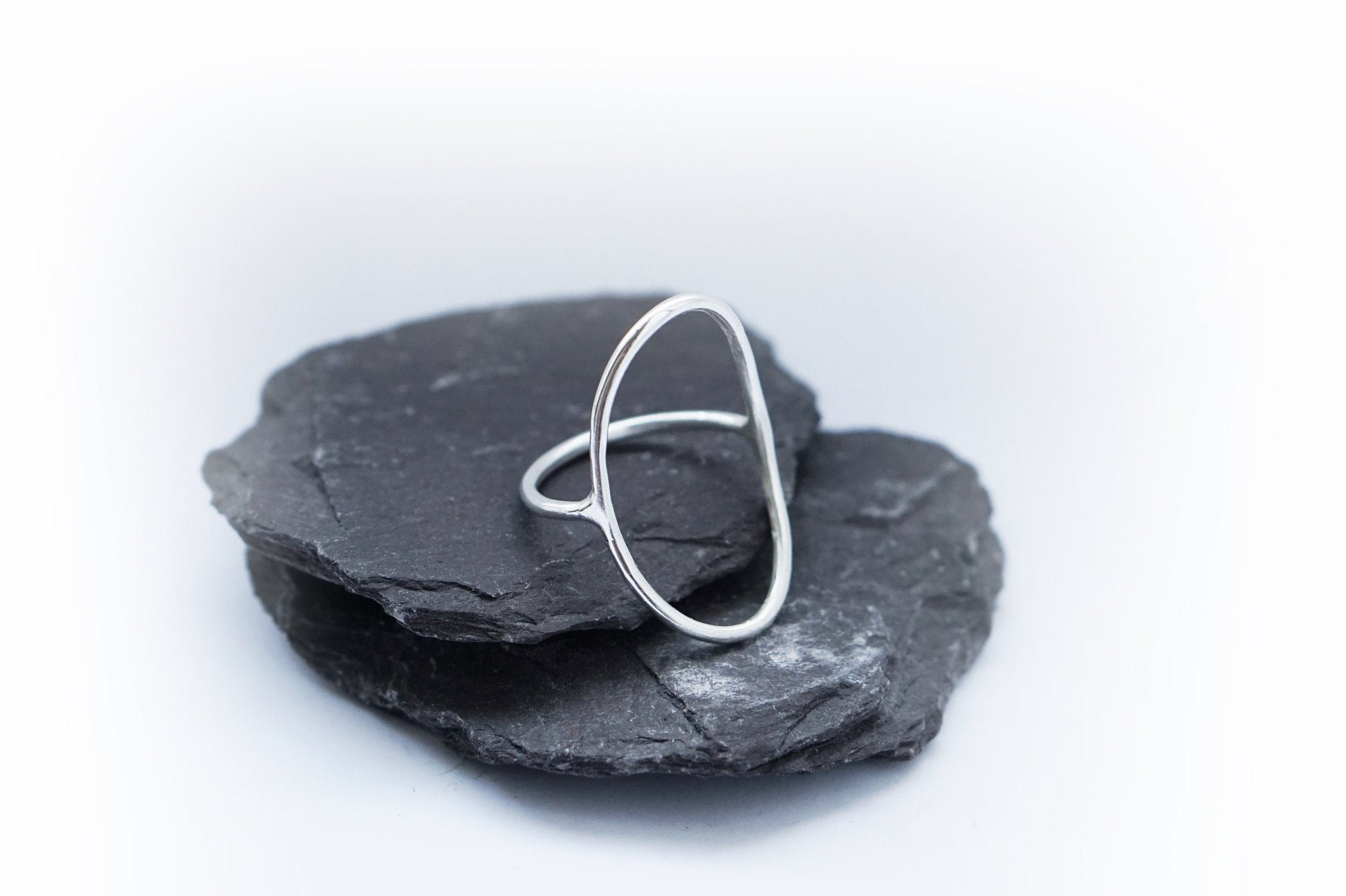 Recycled Sterling Silver Minimal Oval Ring