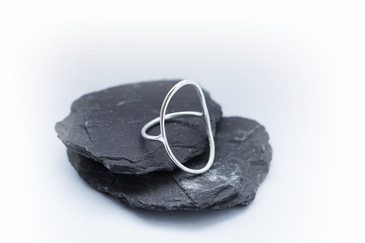 Recycled Sterling Silver Minimal Oval Ring