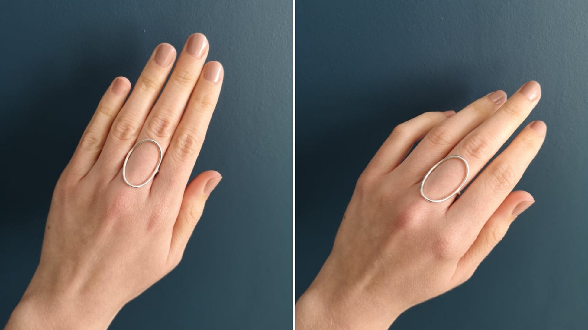 Recycled Sterling Silver Minimal Oval Ring