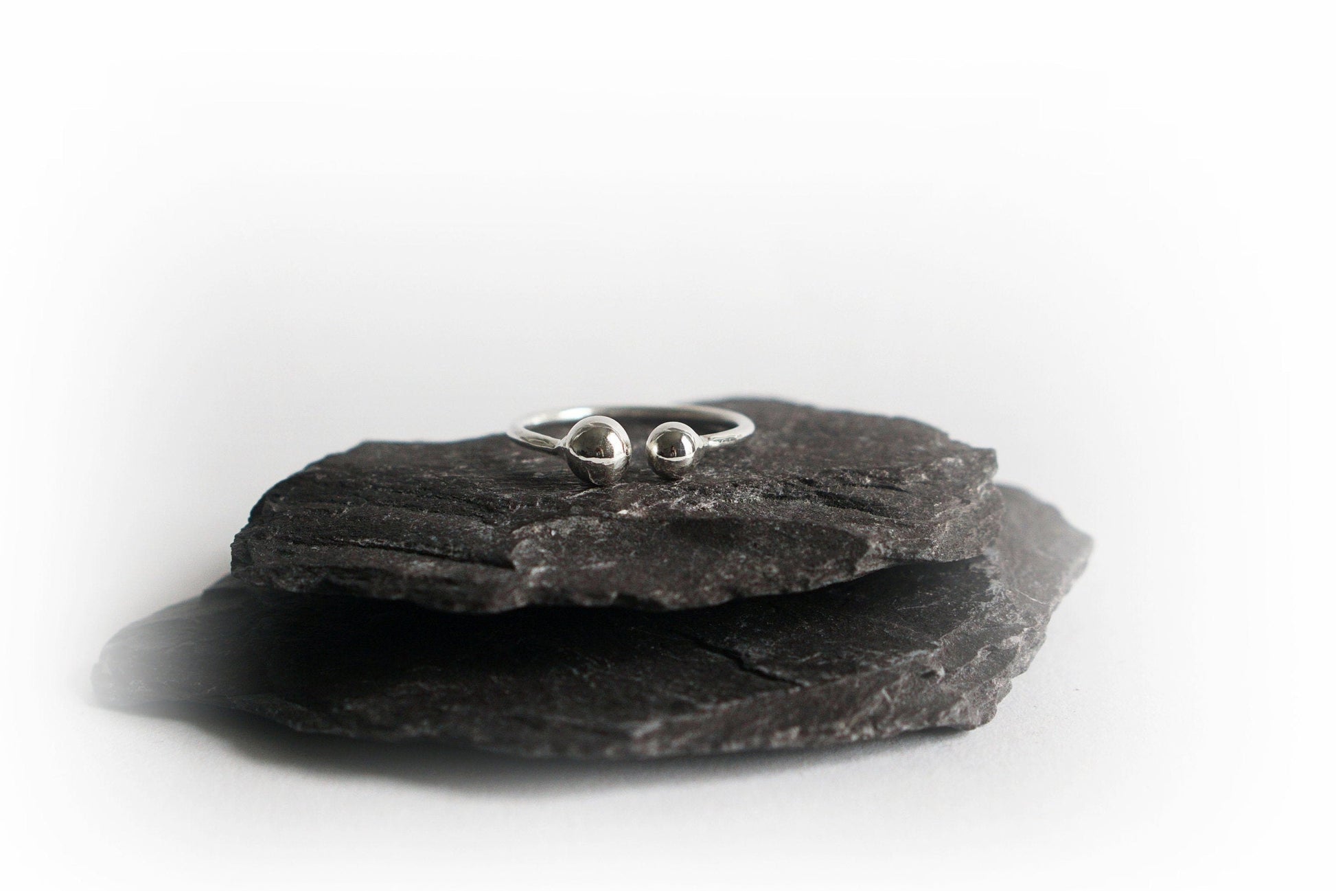 Open Spheres Recycled Sterling Silver Ring