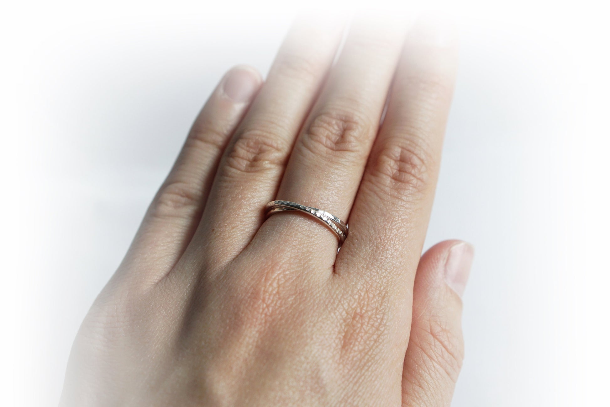 Interlocking Bands Recycled Sterling Silver Ring