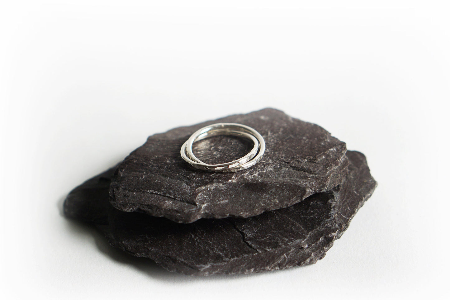 Interlocking Bands Recycled Sterling Silver Ring ~ statement, rolling rings, russian wedding rings, fidget, double ring
