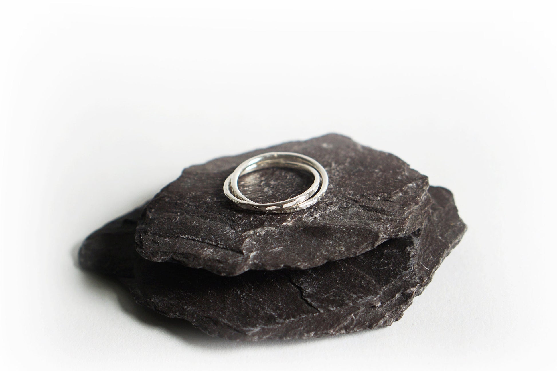 Interlocking Bands Recycled Sterling Silver Ring ~ statement, rolling rings, russian wedding rings, fidget, double ring