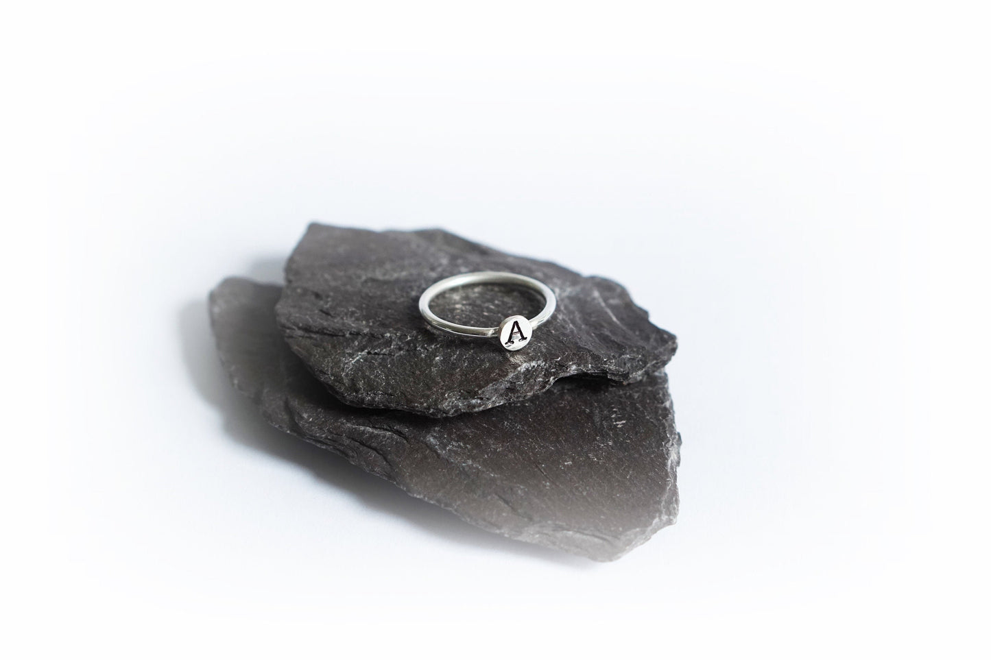 Personalised Engraved Recycled Sterling Silver Ring ~ statement, stacking, initial, gift for her, monogram, stackable, name