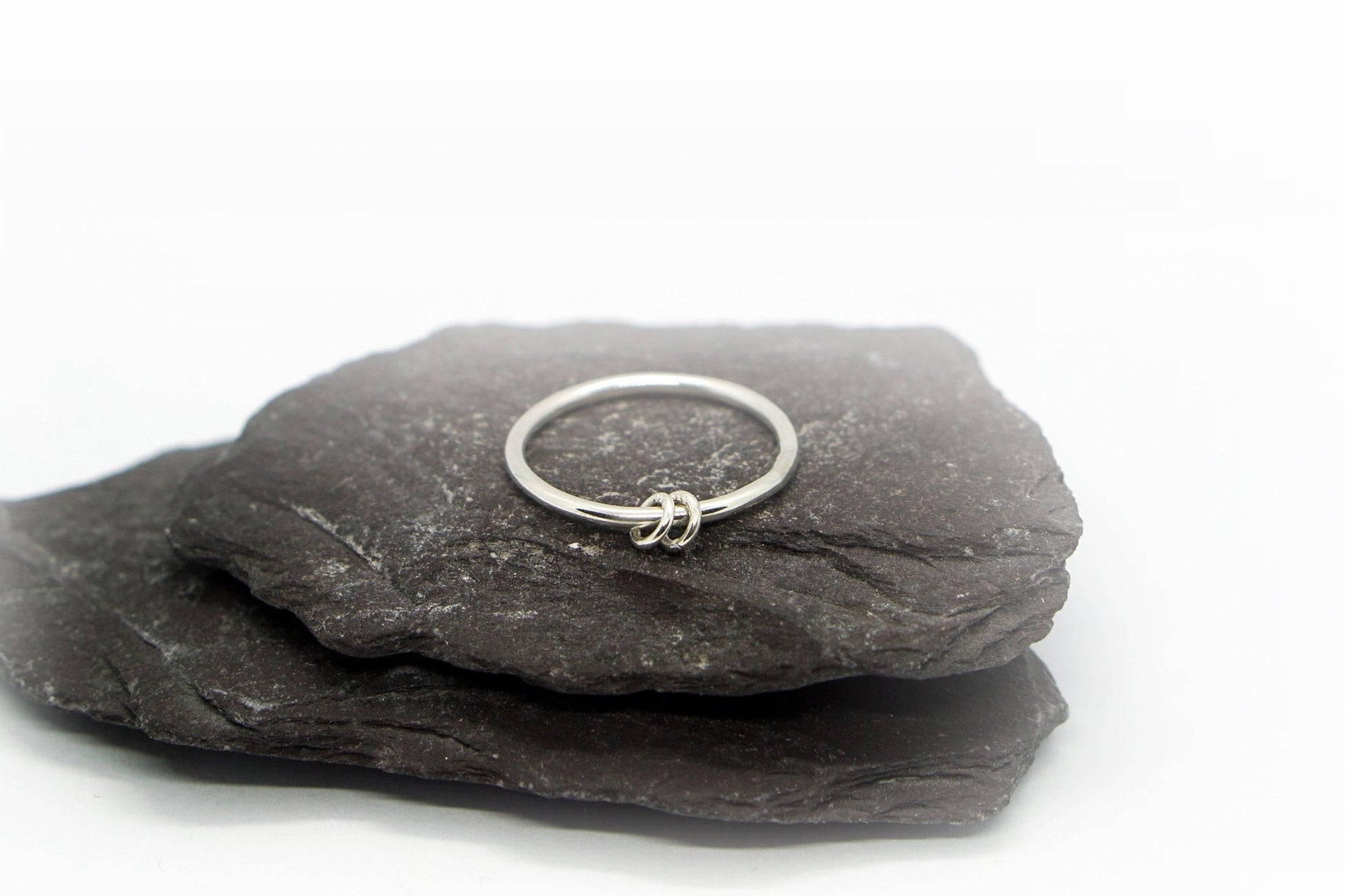 Fidget Links Recycled Sterling Silver Rings ~ stackable, worry ring, spinner ring, anxiety, ADHD