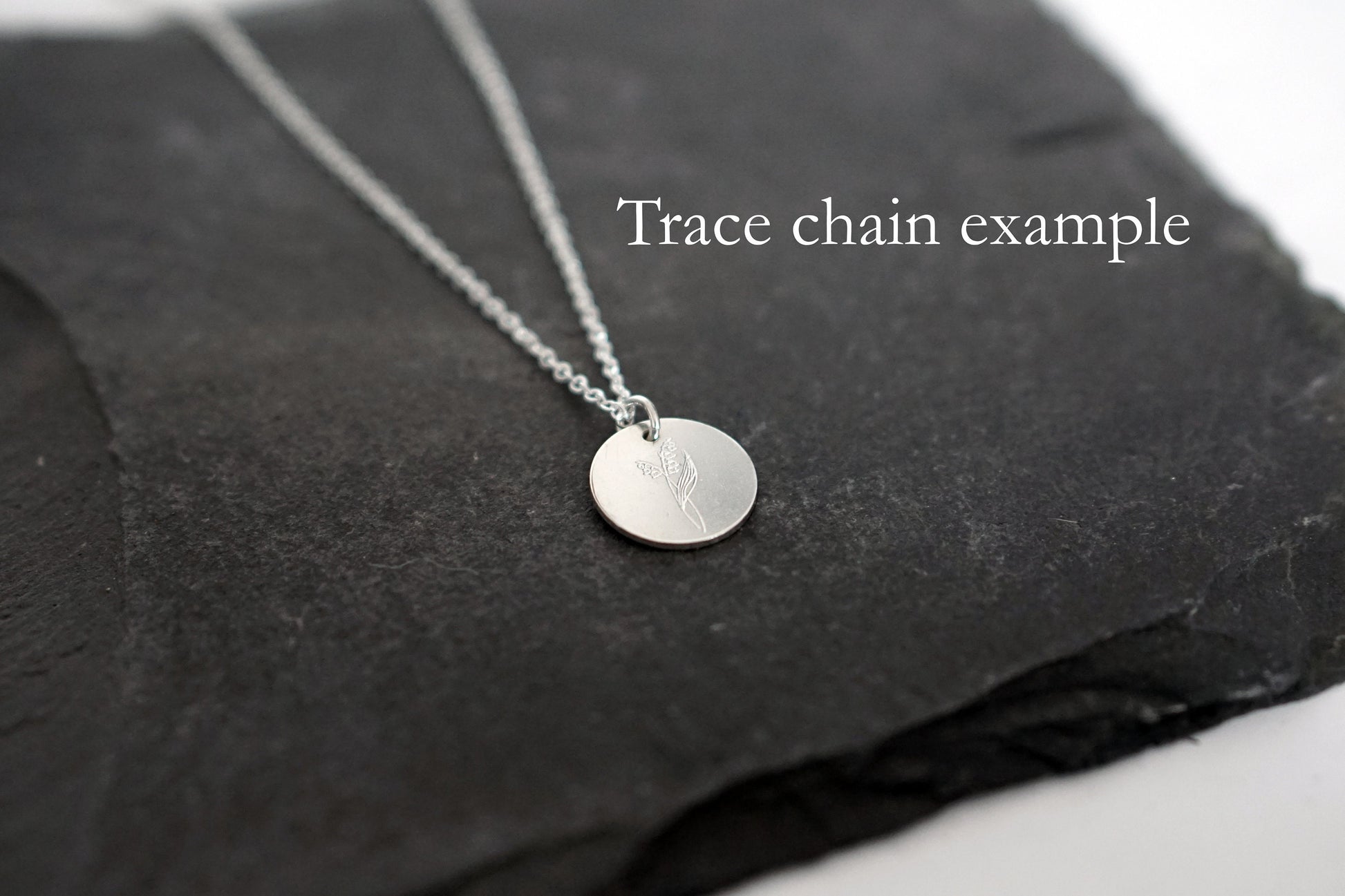 Personalised Birth Flower Sterling Silver or Gold Filled Necklace