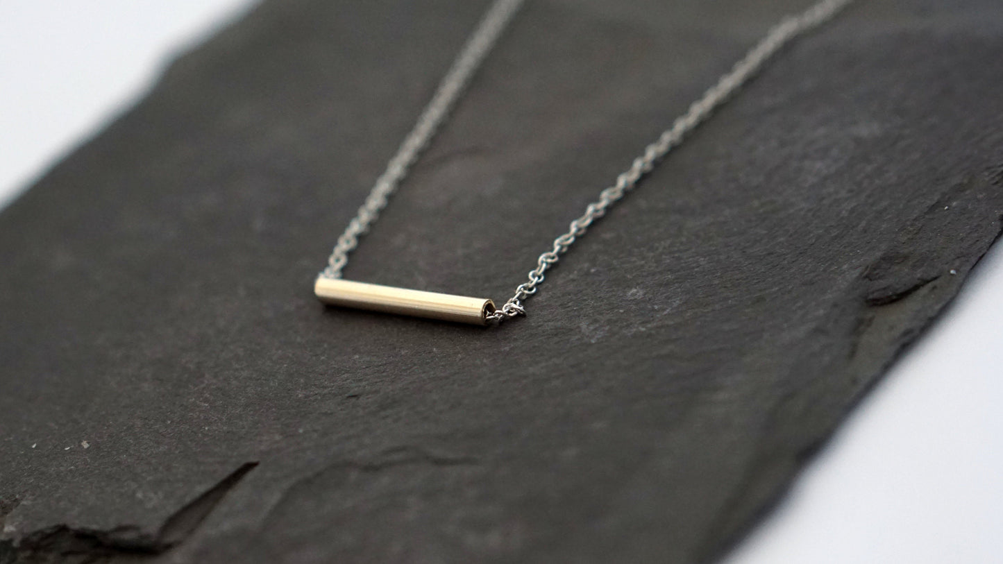 Solid Recycled 9ct Gold Bar Layering Necklace