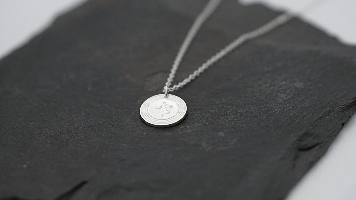 Zodiac Constellation Personalised Sterling Silver Necklace