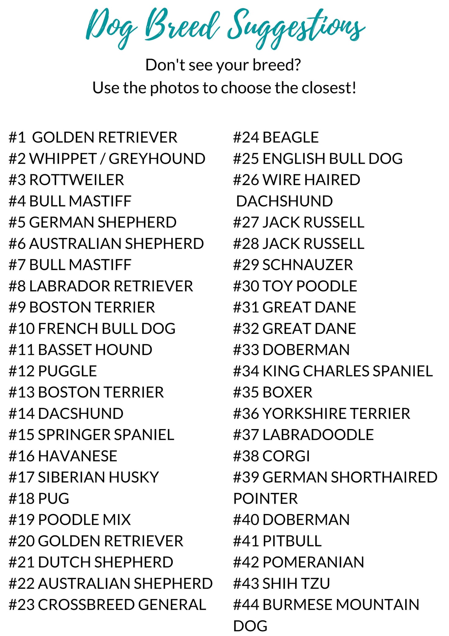 Dog Ears Personalised Sterling Silver Necklace