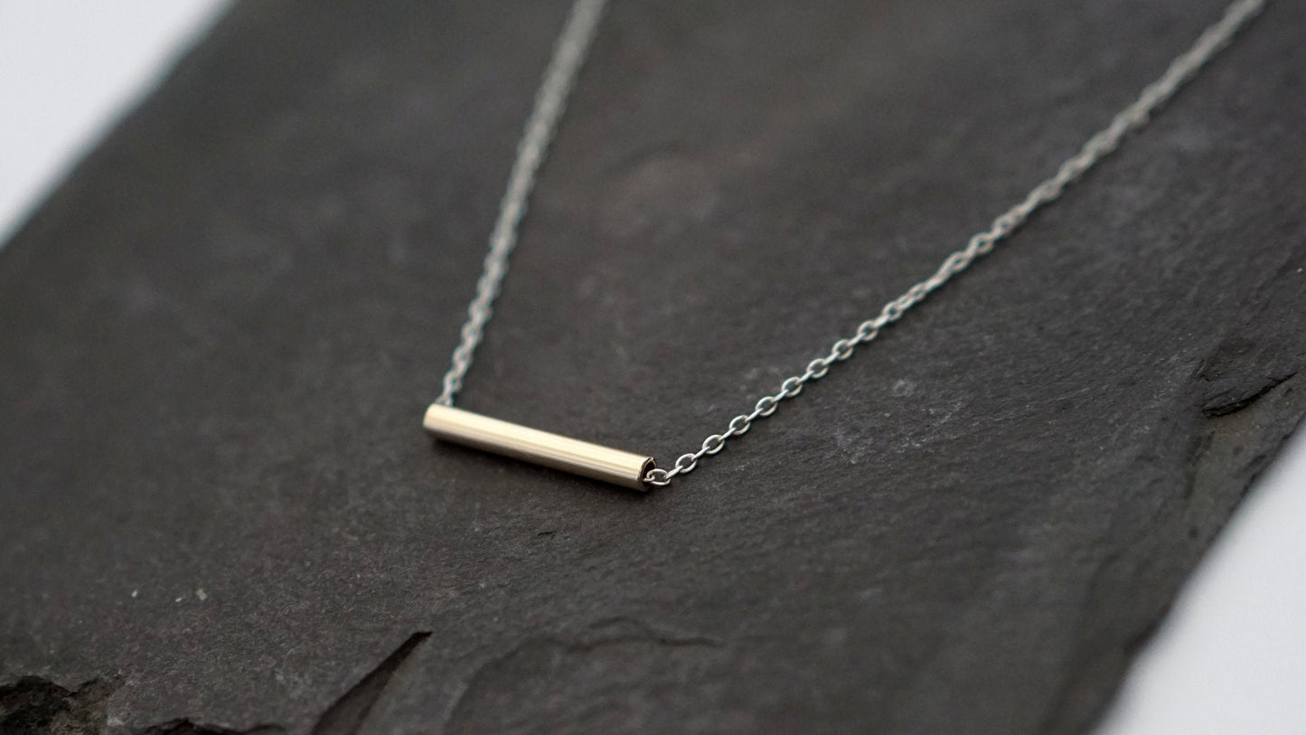 Solid Recycled 9ct Gold Bar Layering Necklace
