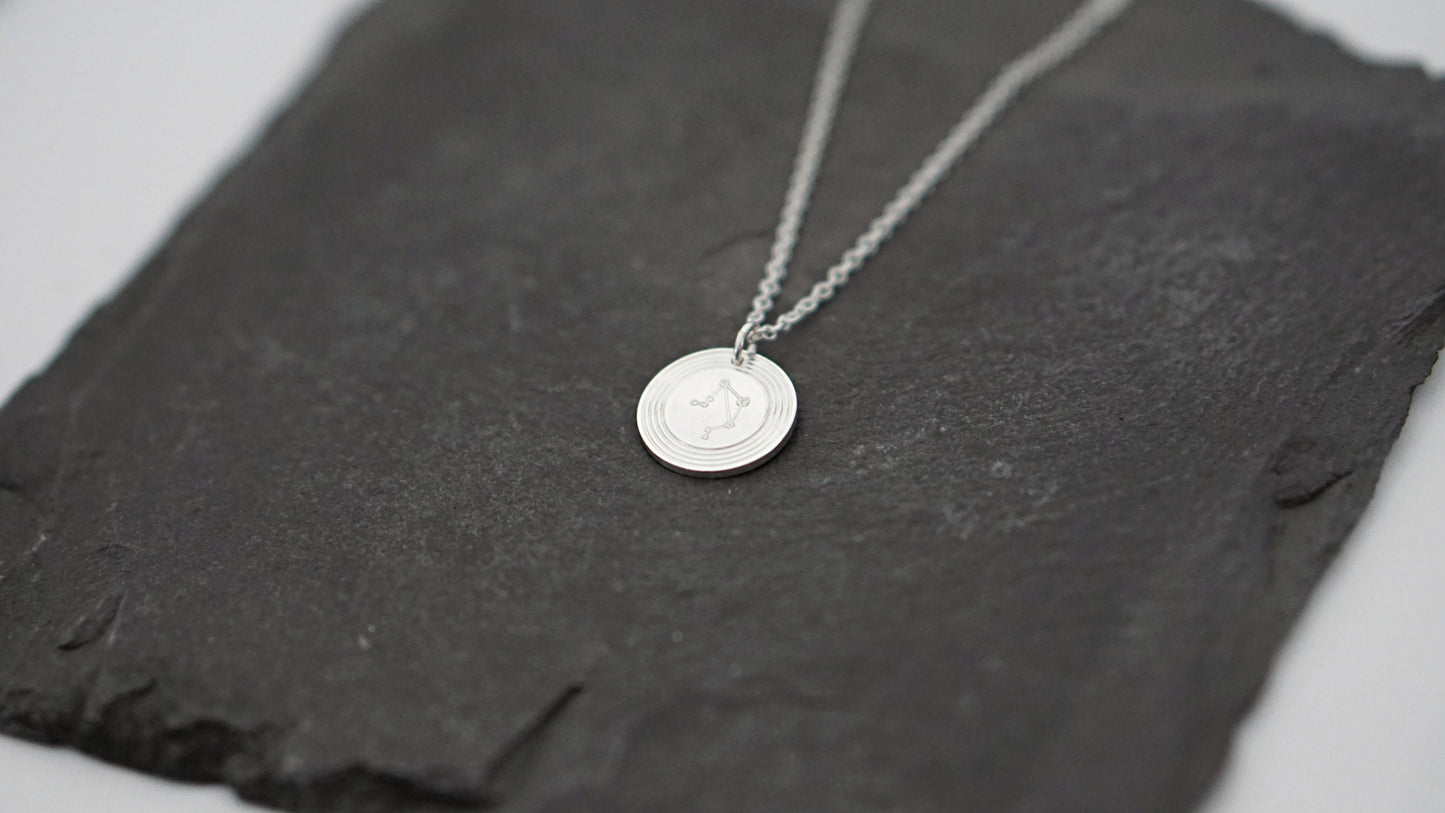 Zodiac Constellation Personalised Sterling Silver Necklace