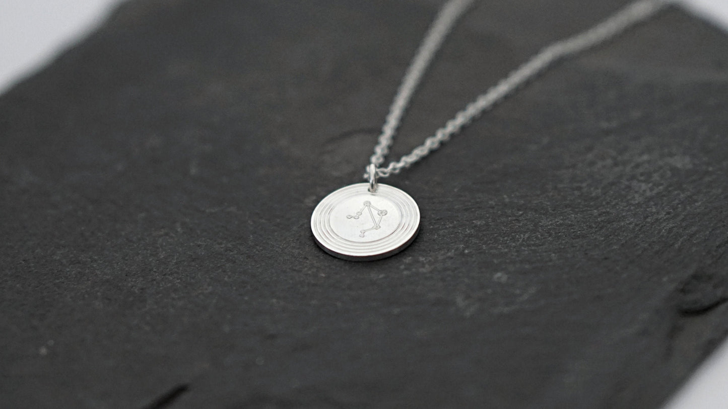 Zodiac Constellation Personalised Sterling Silver Necklace