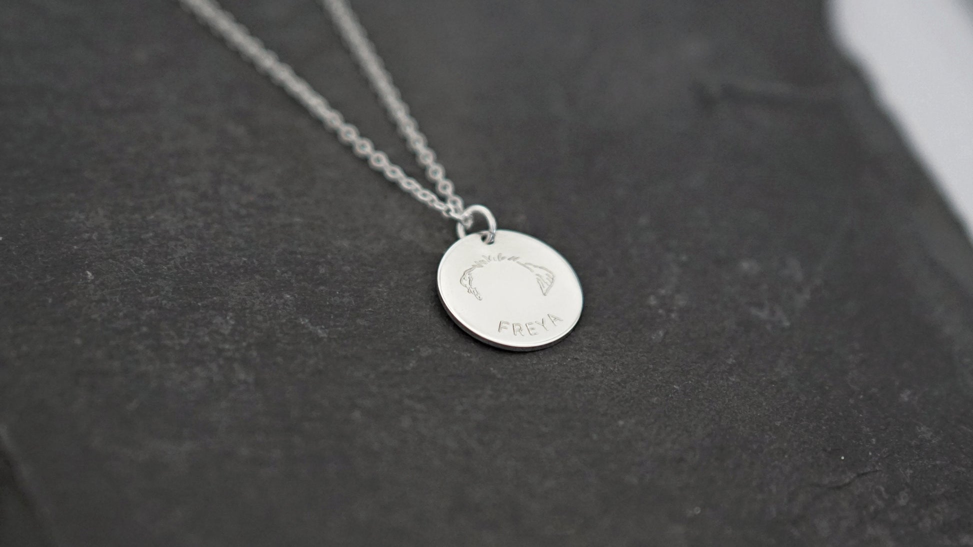 Dog Ears Personalised Sterling Silver Necklace