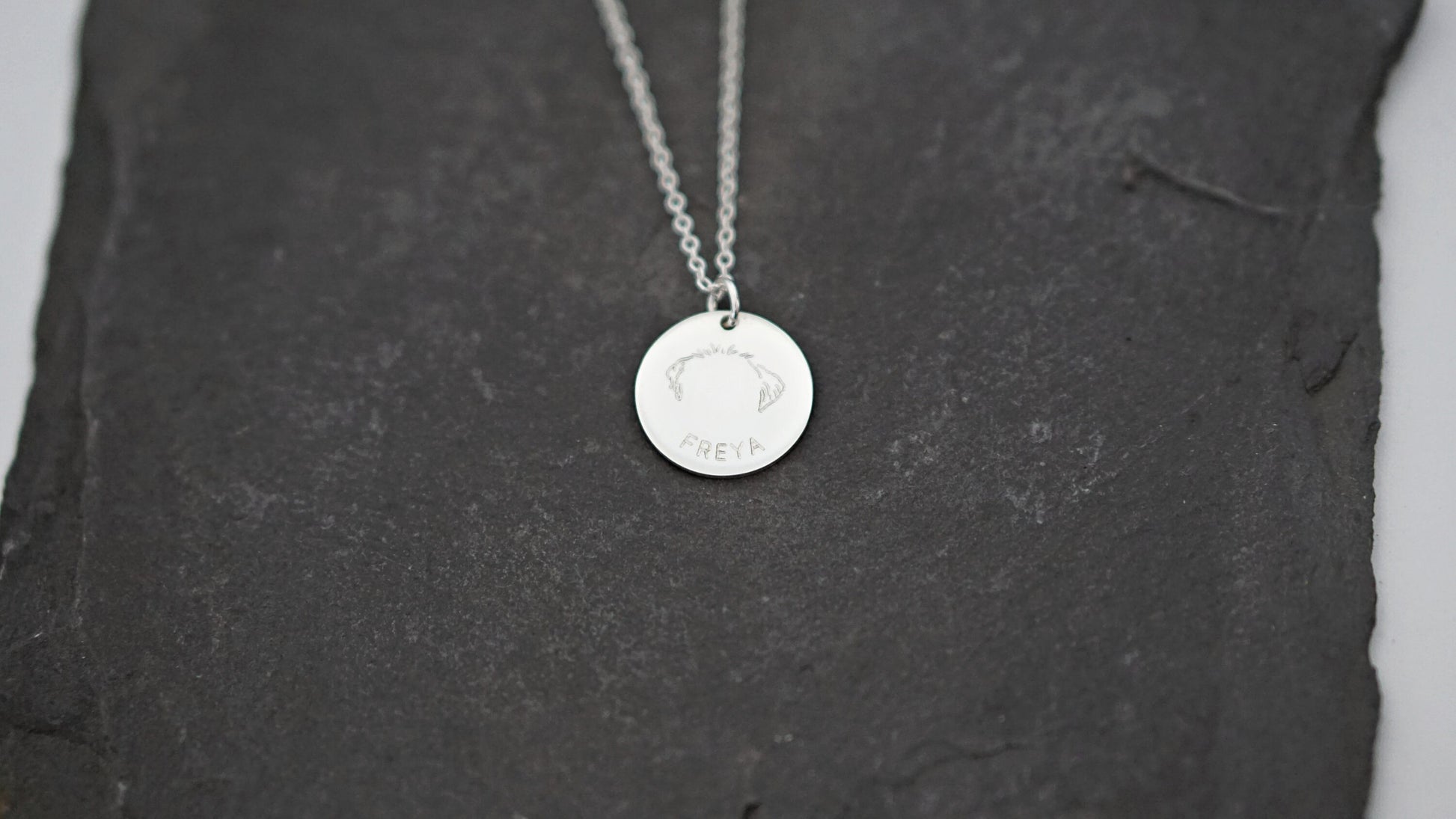 Dog Ears Personalised Sterling Silver Necklace