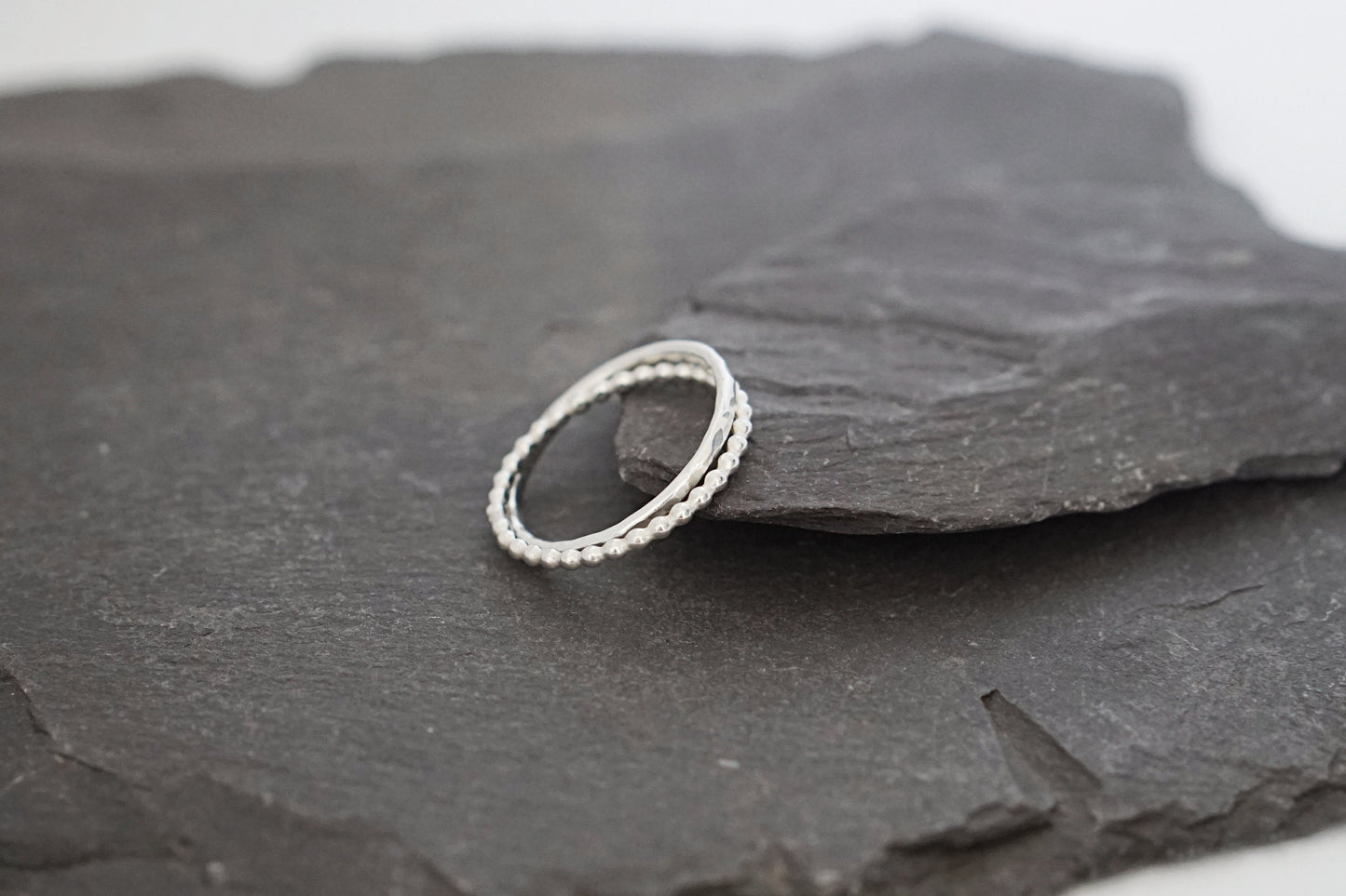 Textured Interlocking Bands Recycled Sterling Silver Ring