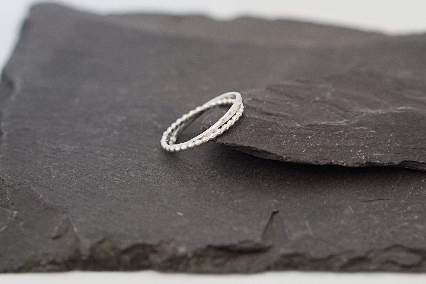 Textured Interlocking Bands Recycled Sterling Silver Ring
