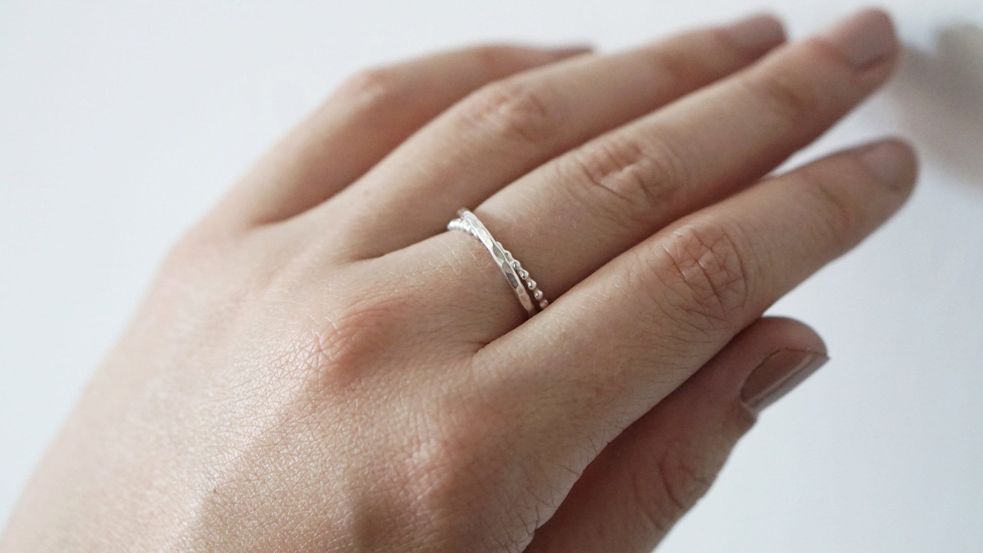 Textured Interlocking Bands Recycled Sterling Silver Ring