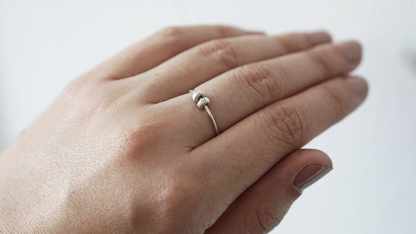 Fidget Ring Rondelle Beads Sterling Silver