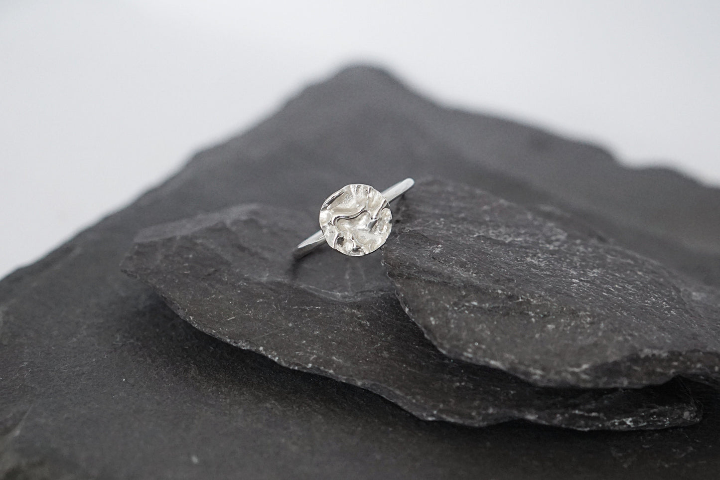 Moon Crater Sterling Silver Ring ~ statement ring, moon, lunar, stackable, reticulated, statement