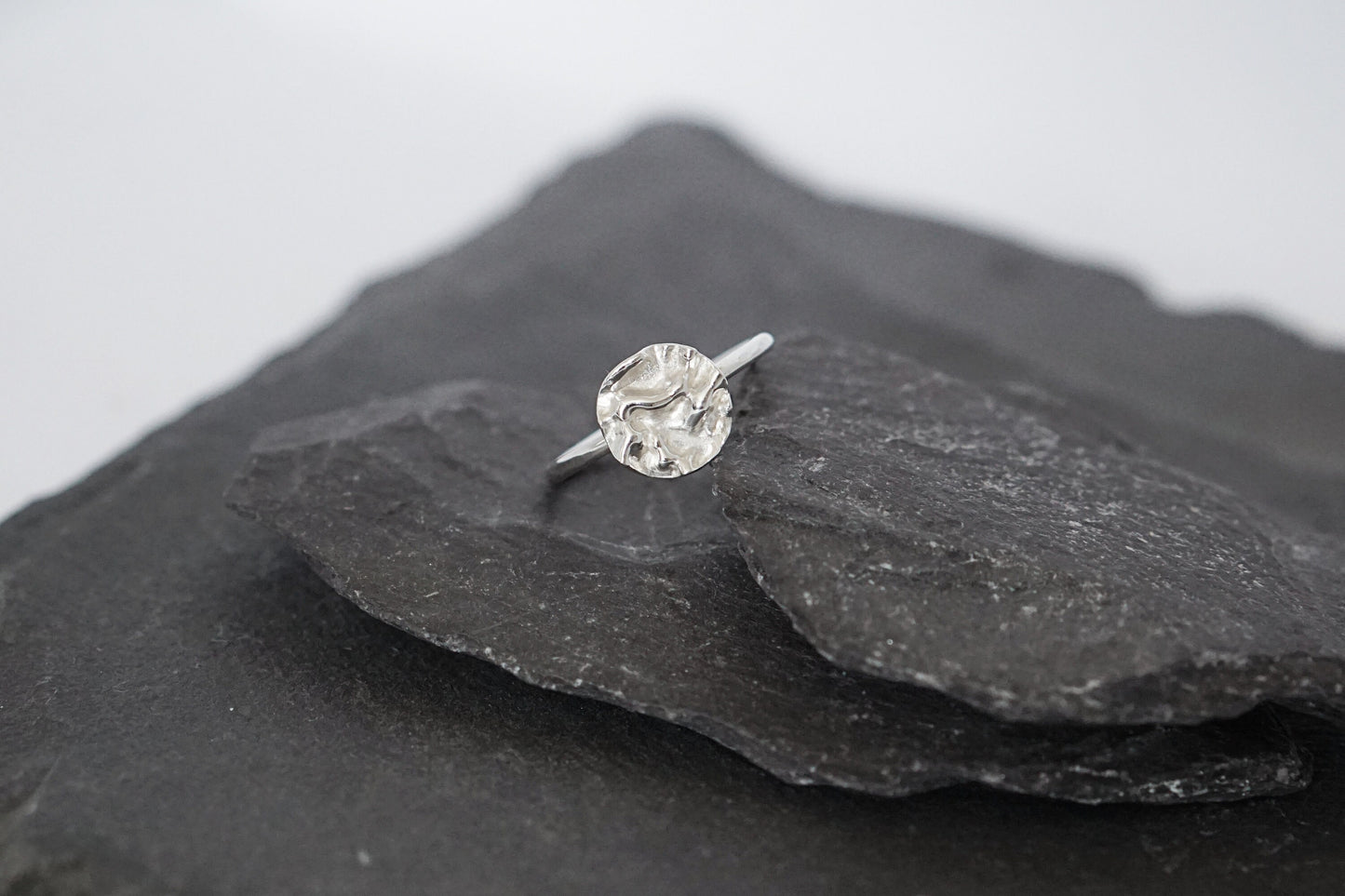 Moon Crater Sterling Silver Ring