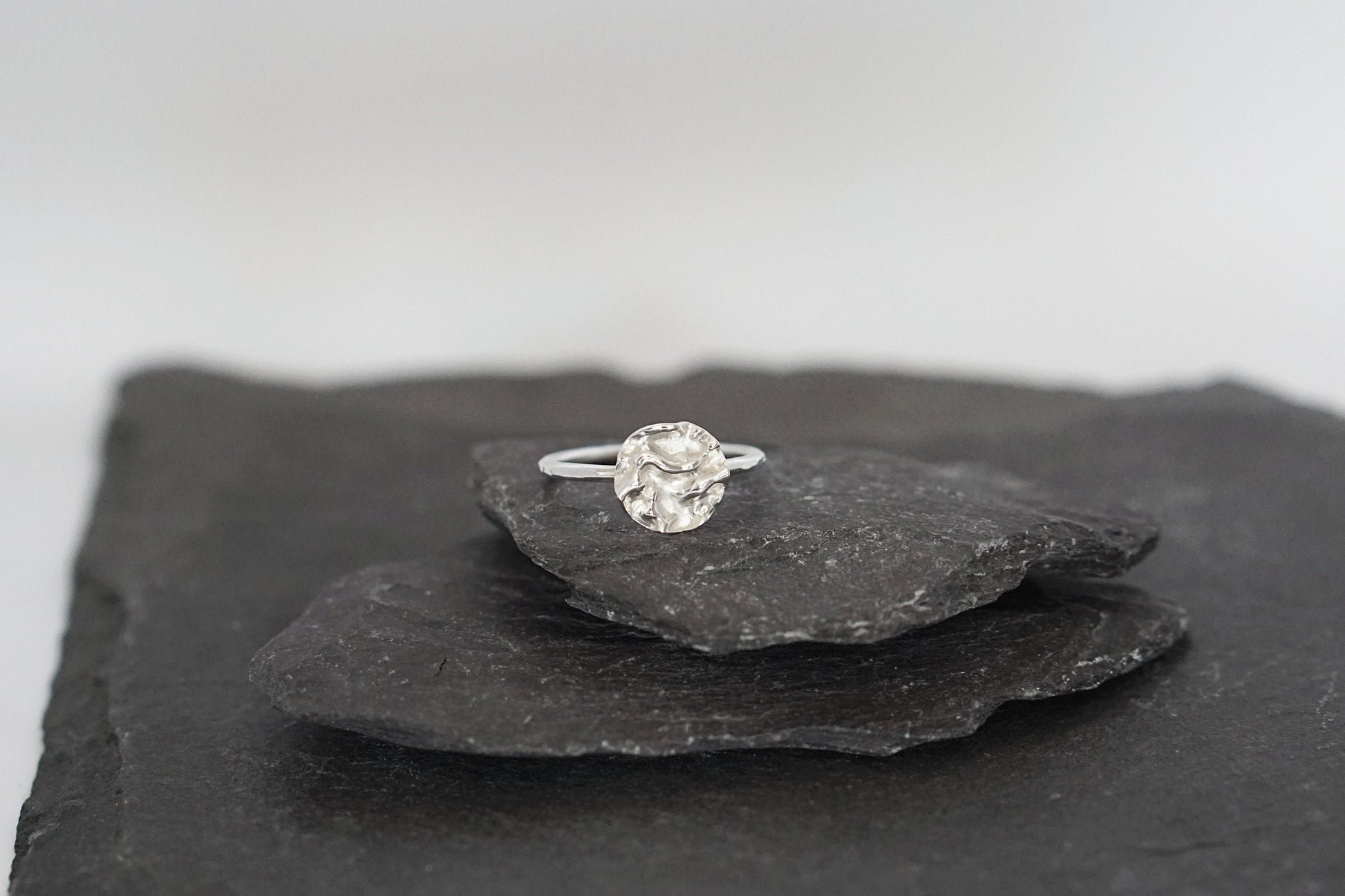 Moon Crater Sterling Silver Ring ~ statement ring, moon, lunar, stackable, reticulated, statement