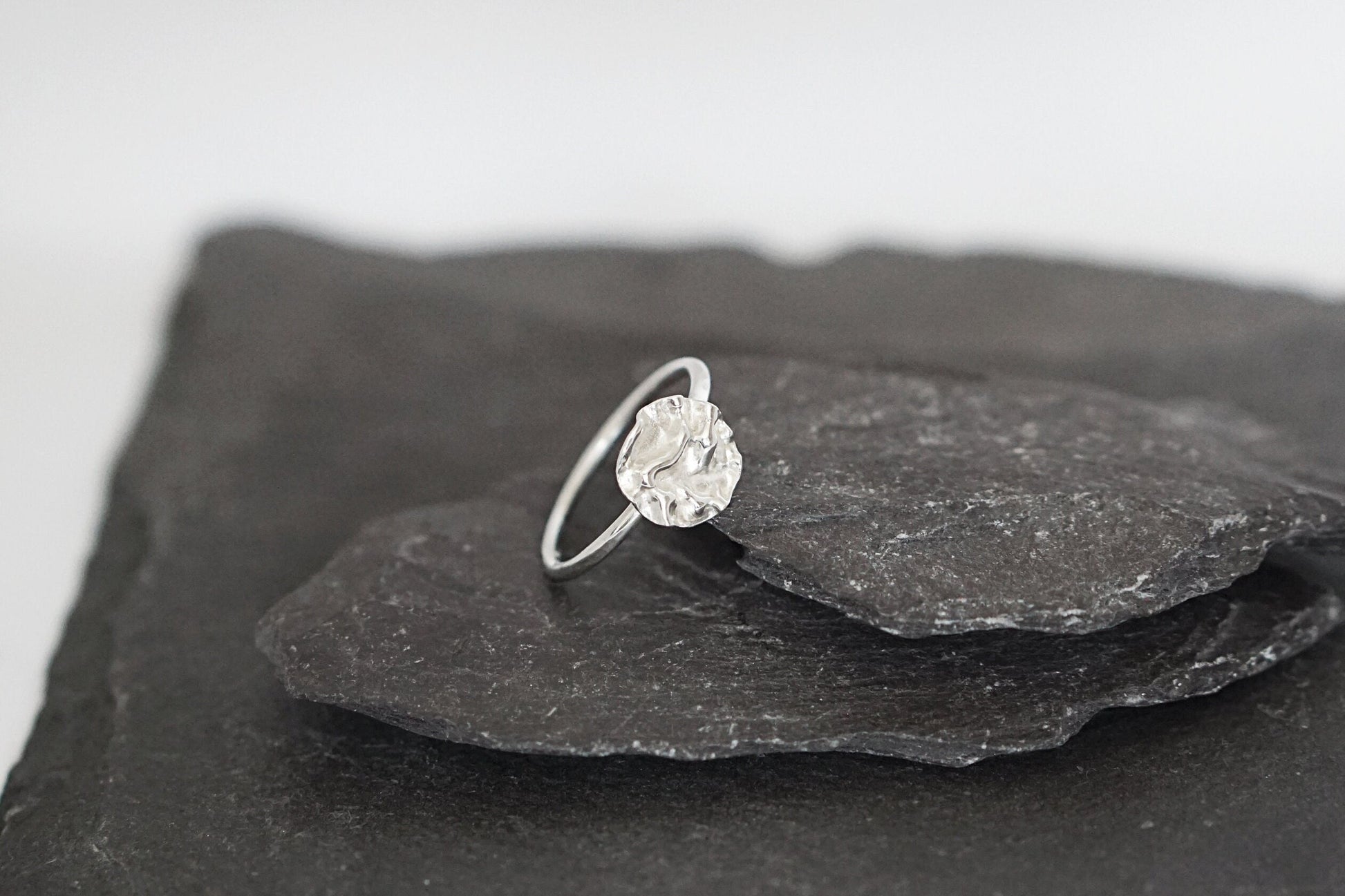 Moon Crater Sterling Silver Ring ~ statement ring, moon, lunar, stackable, reticulated, statement