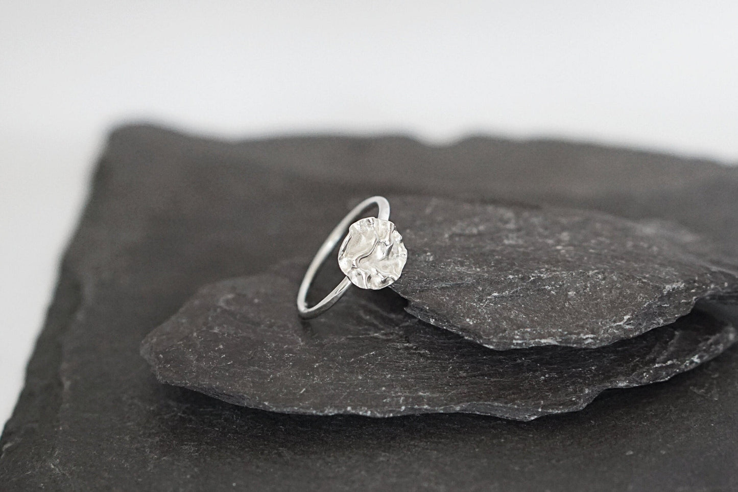 Moon Crater Sterling Silver Ring