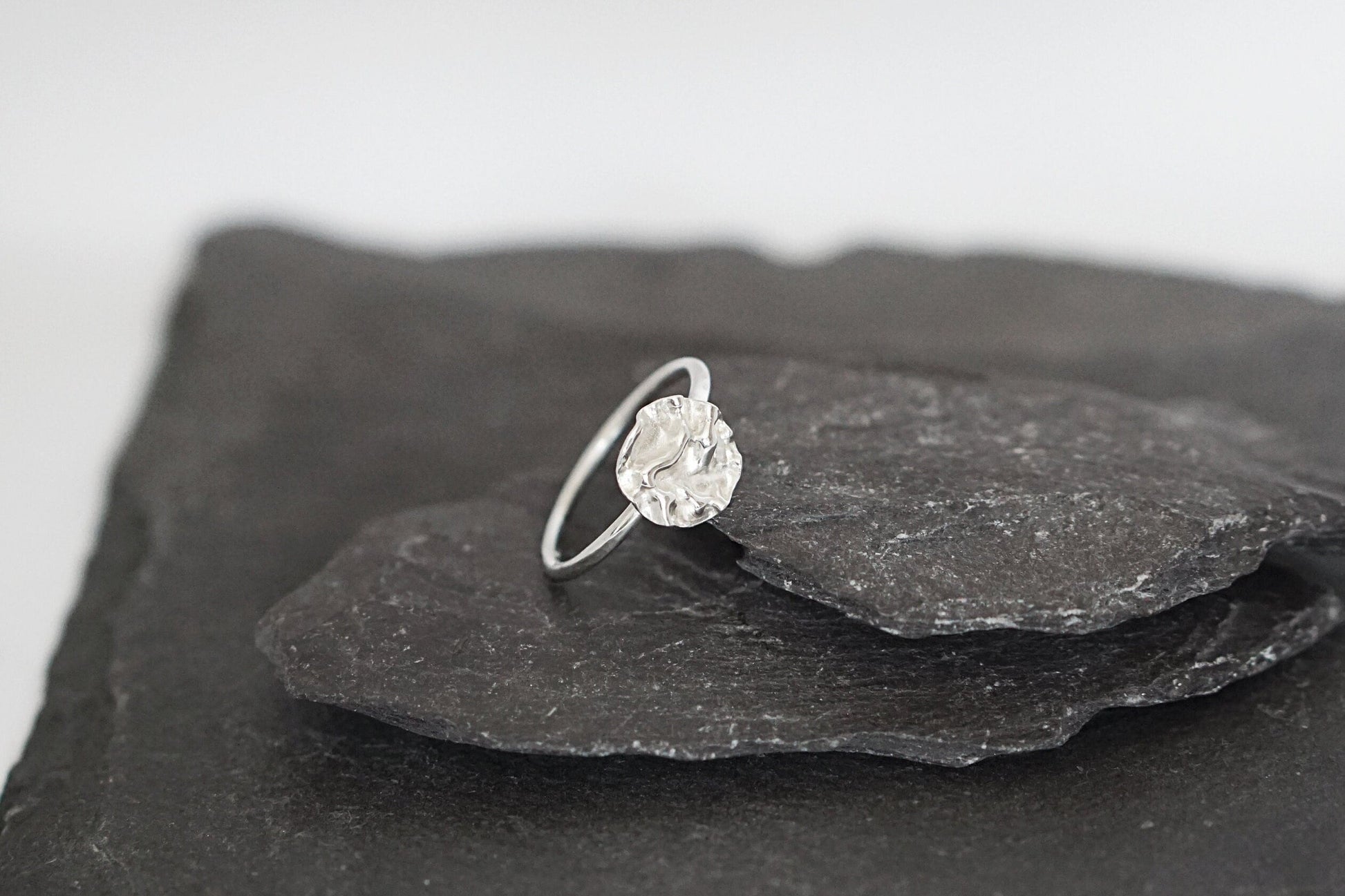 Moon Crater Sterling Silver Ring