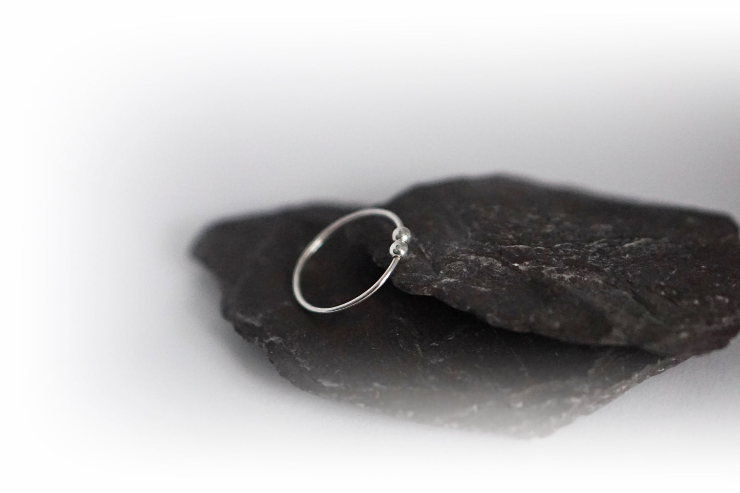 Fidget Ring Smooth Beads Sterling Silver