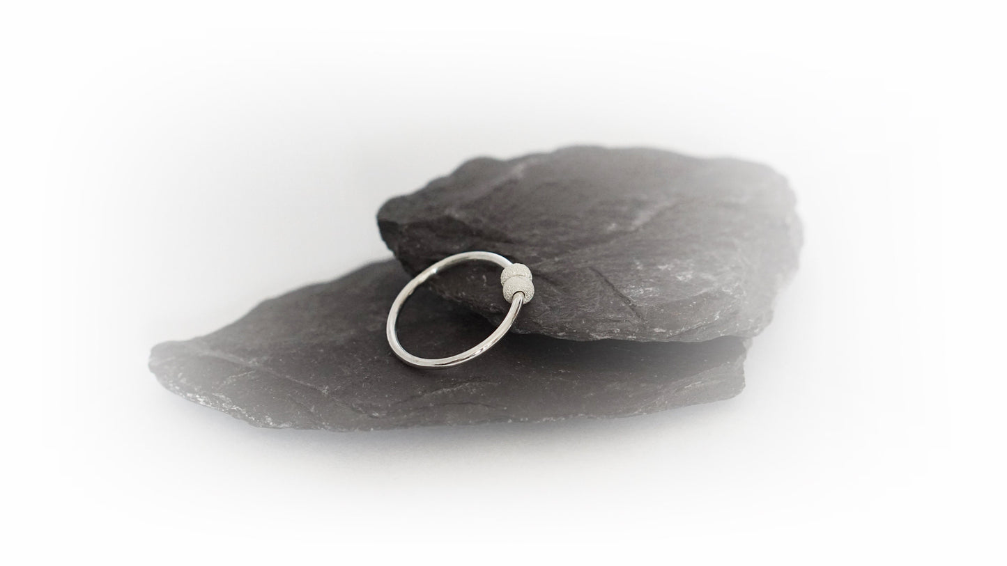 Frosted Doughnuts Fidget Ring Sterling Silver