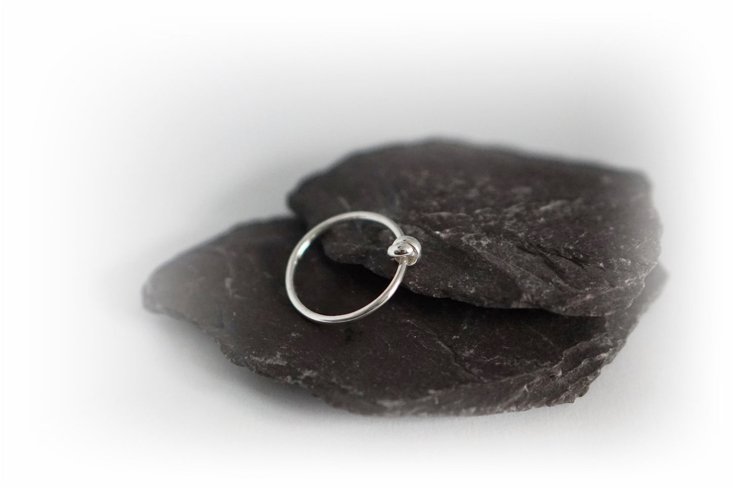 Knot Fidget Ring Sterling Silver ~ stackable, worry ring, spinner, anxiety, ADHD, meditation