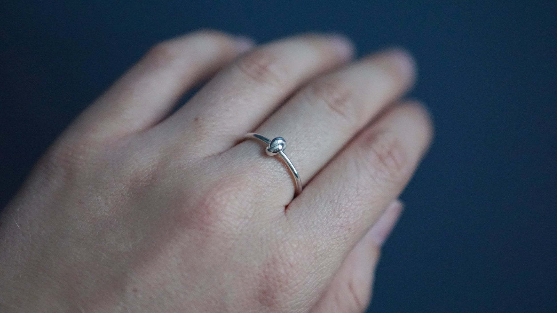Knot Fidget Ring Sterling Silver ~ stackable, worry ring, spinner, anxiety, ADHD, meditation