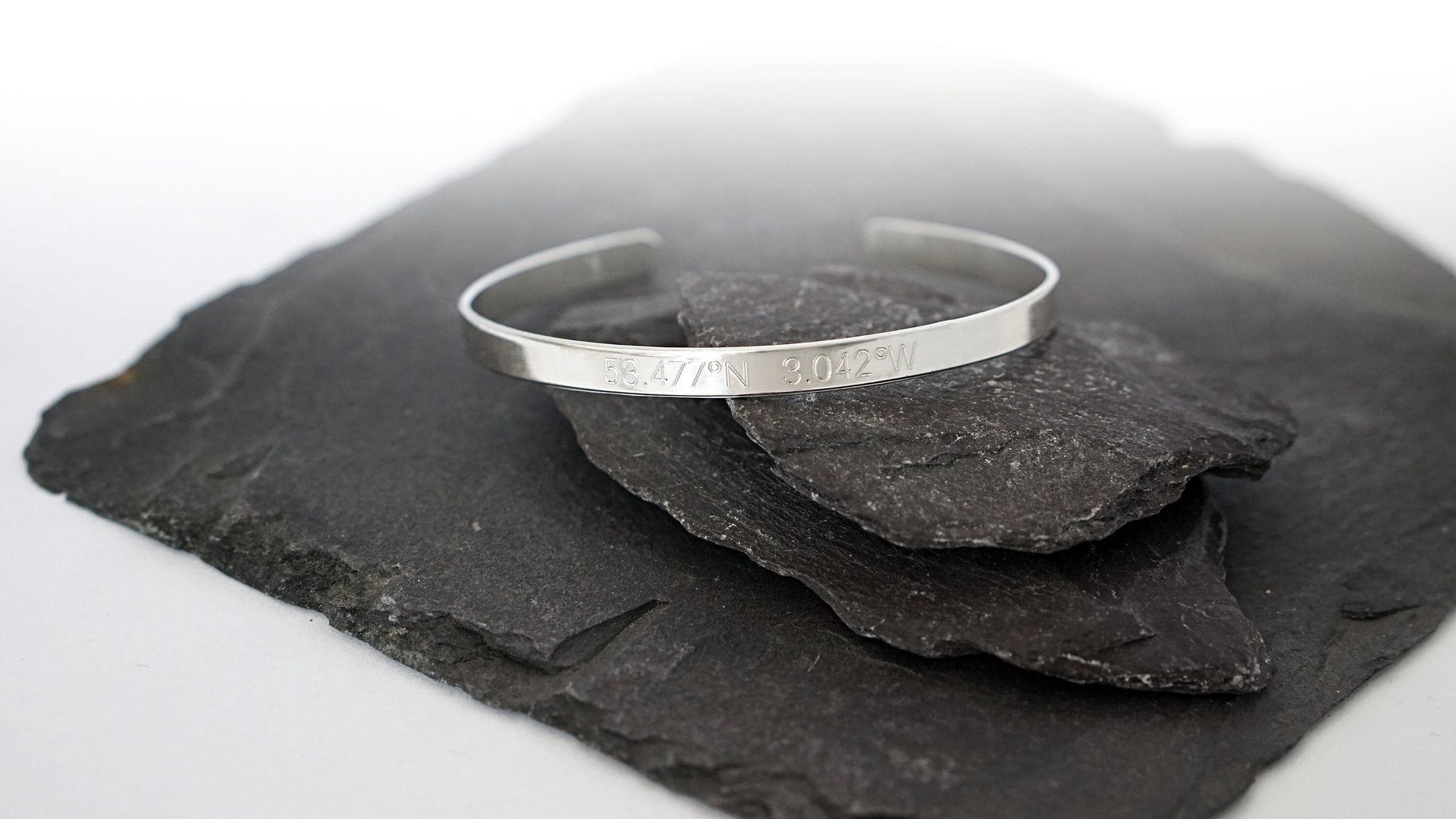 Personalised Sterling Silver or Gold Engraved Cuff Bangle