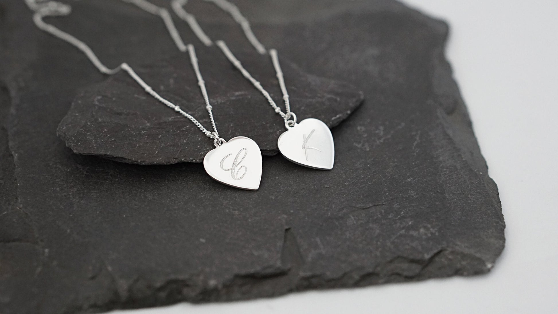 Personalised Monogram Engraved Sterling Silver Necklace