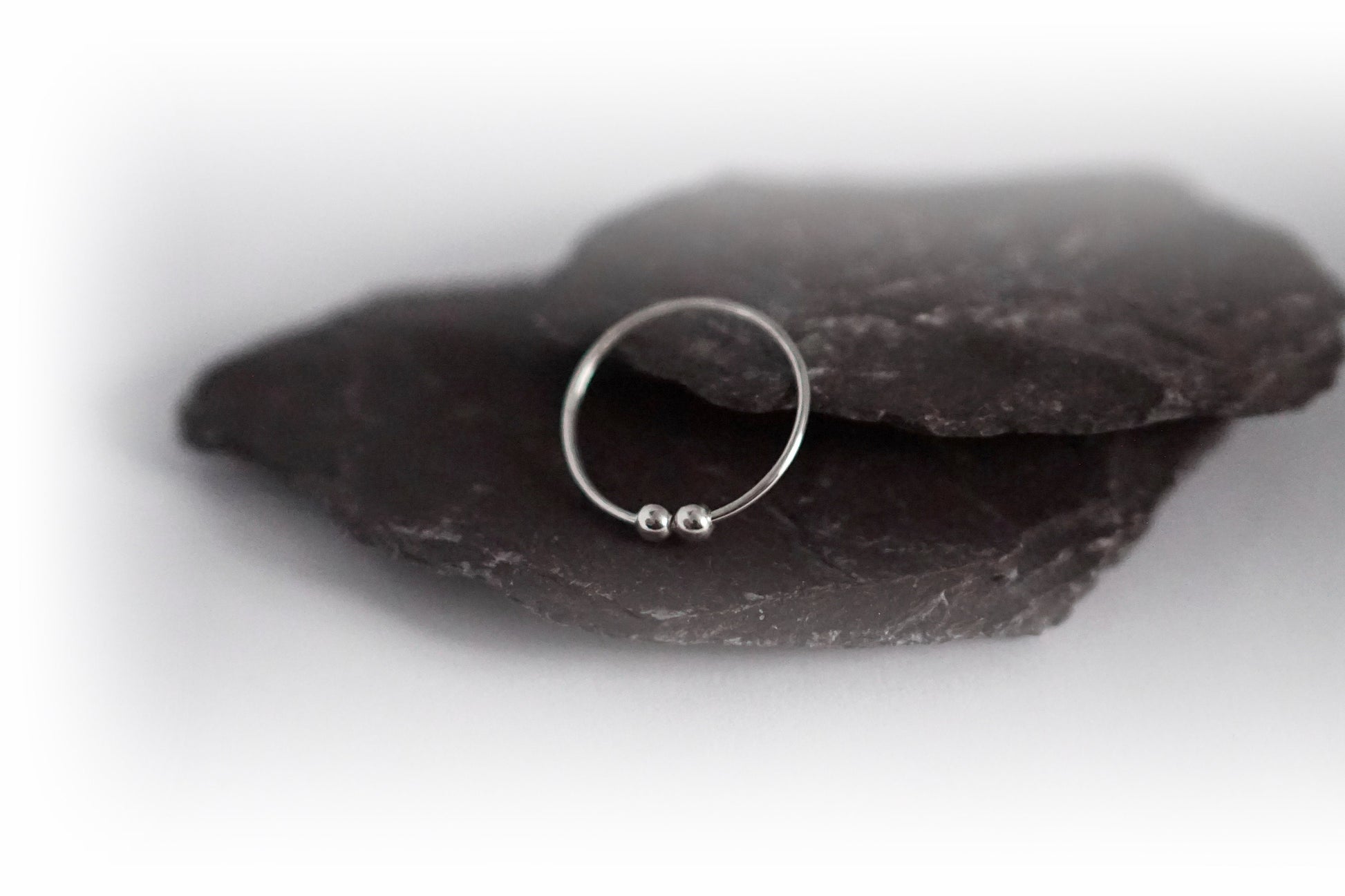 Fidget Ring Smooth Beads Sterling Silver