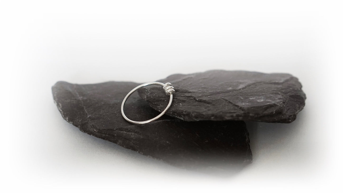 Little Doughnuts Fidget Ring Sterling Silver