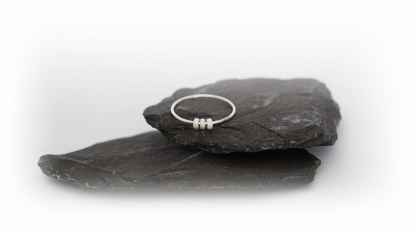 Little Frosted Doughnuts Fidget Ring Sterling Silver