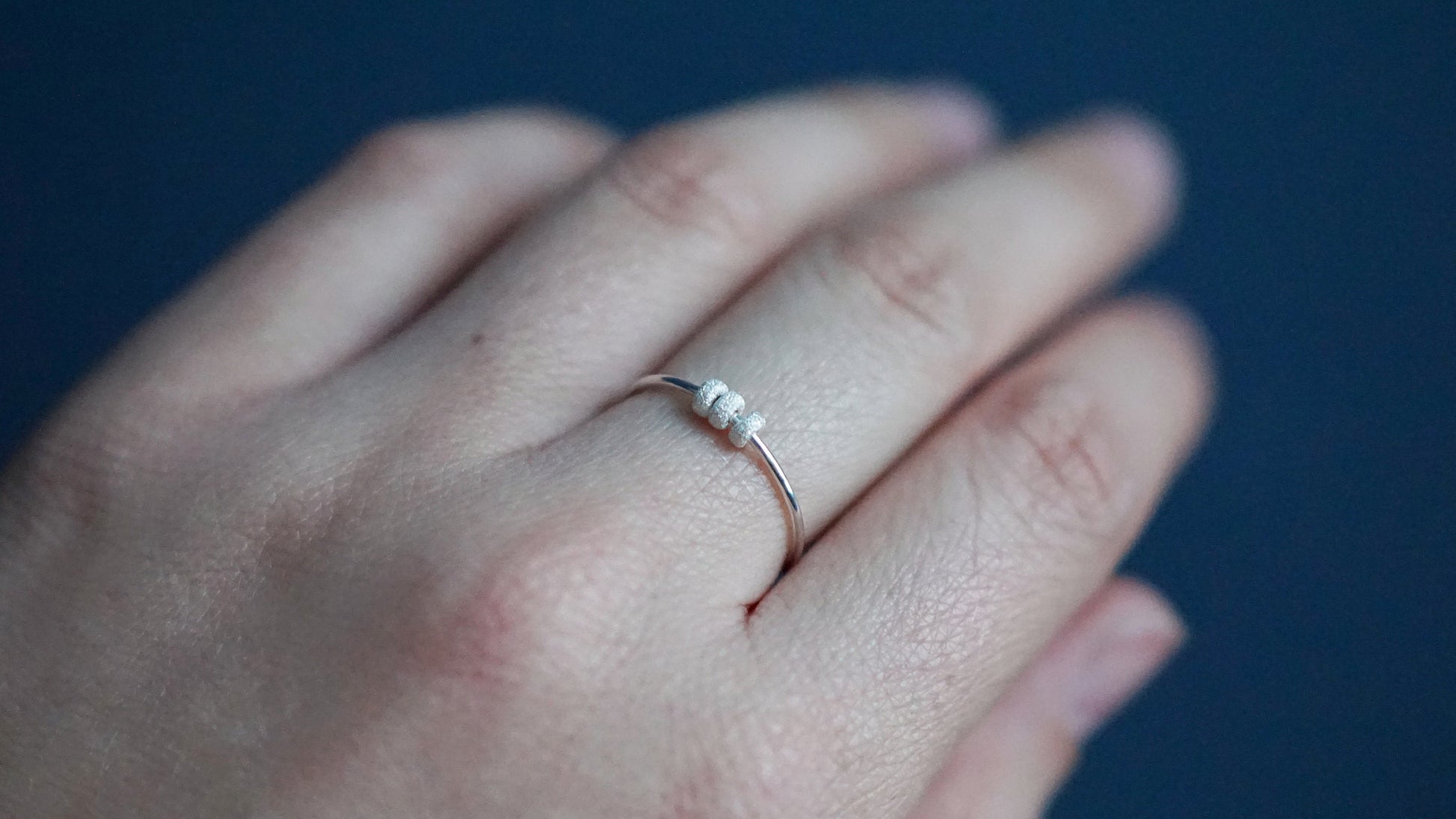 Little Frosted Doughnuts Fidget Ring Sterling Silver