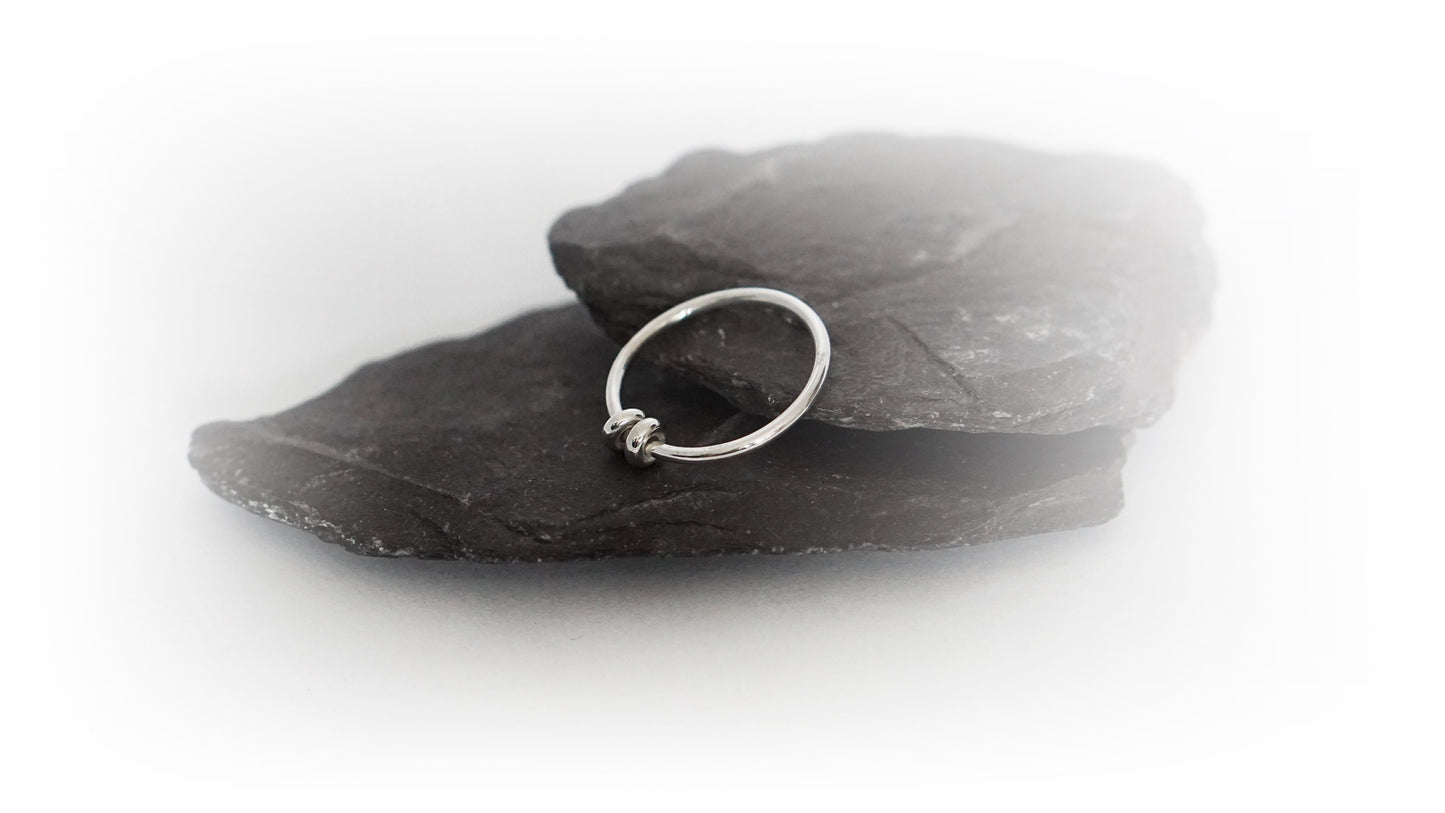 Doughnuts Fidget Ring Sterling Silver