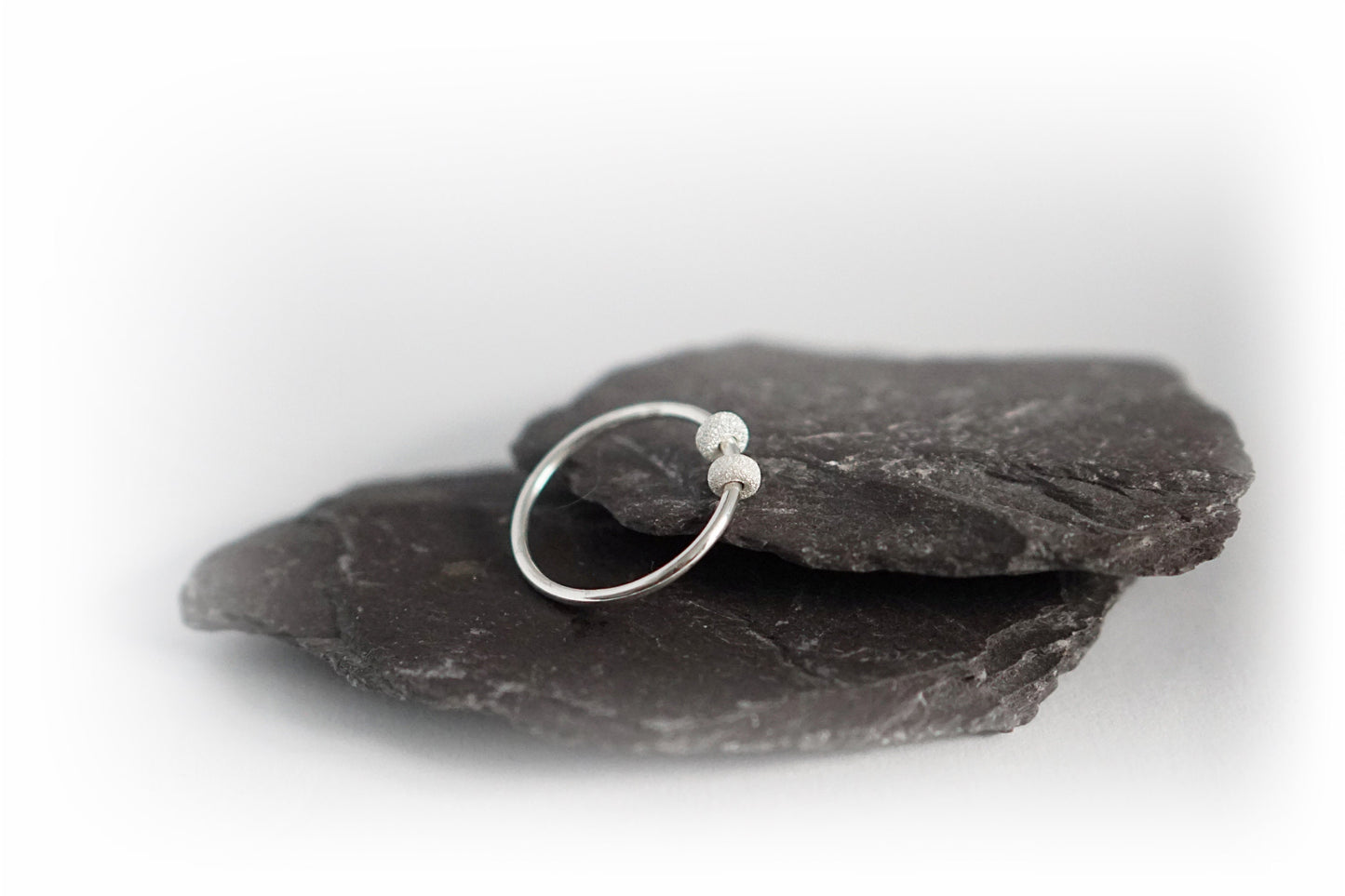 Frosted Doughnuts Fidget Ring Sterling Silver