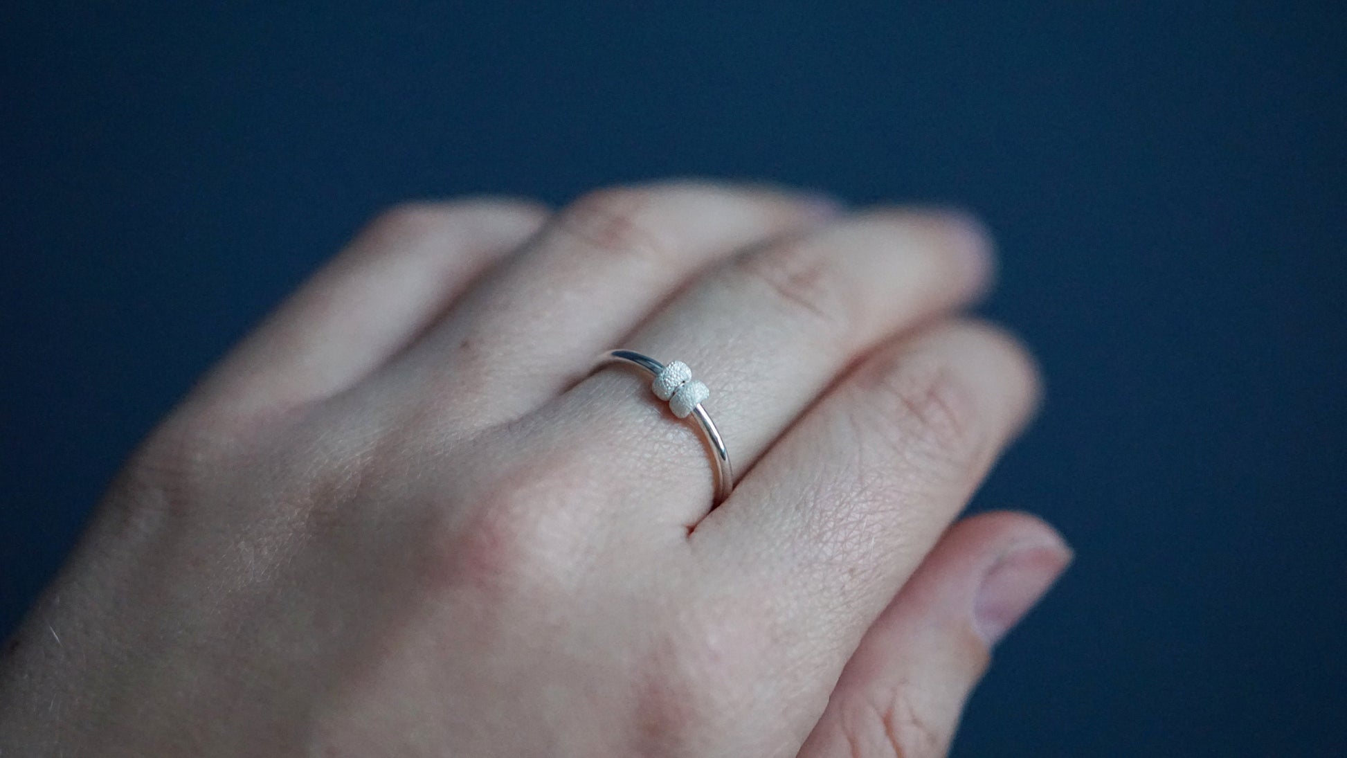 Frosted Doughnuts Fidget Ring Sterling Silver