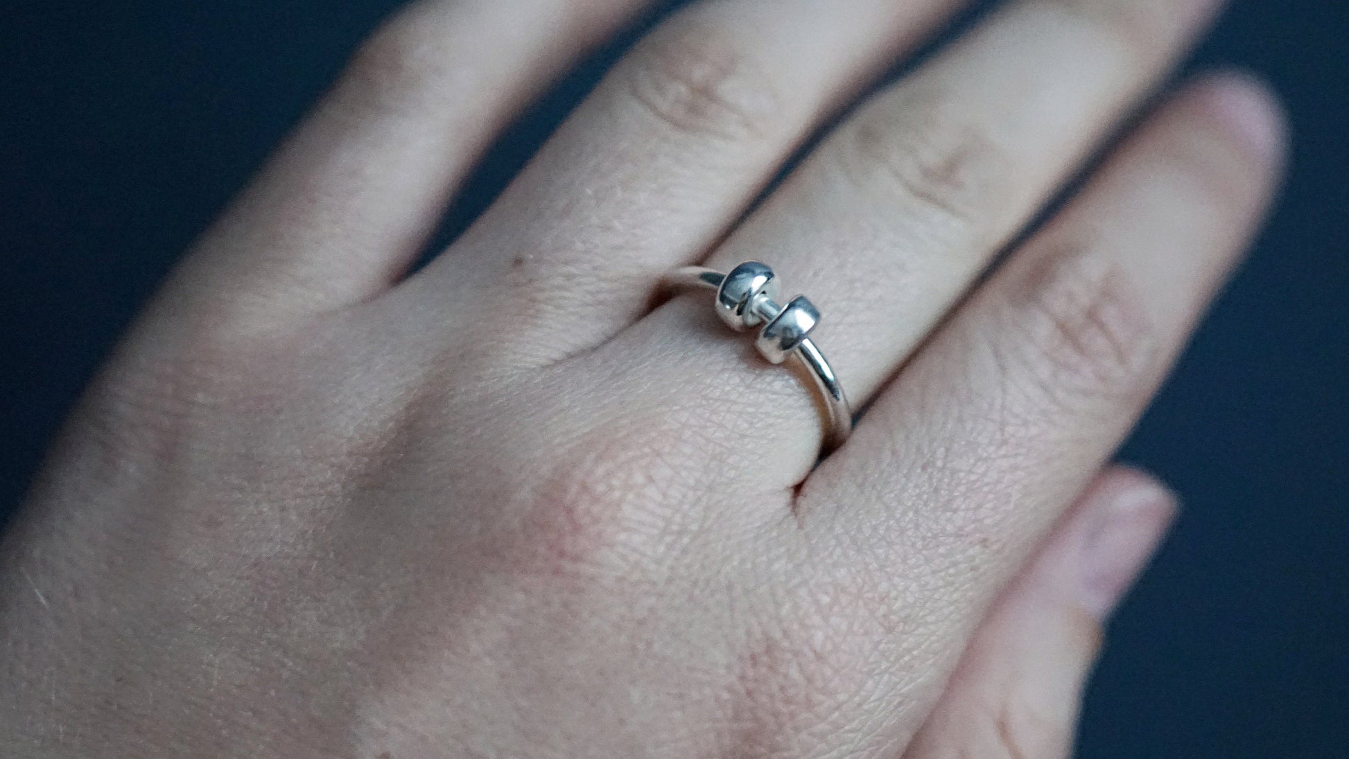 Chunky Doughnuts Fidget Ring Sterling Silver