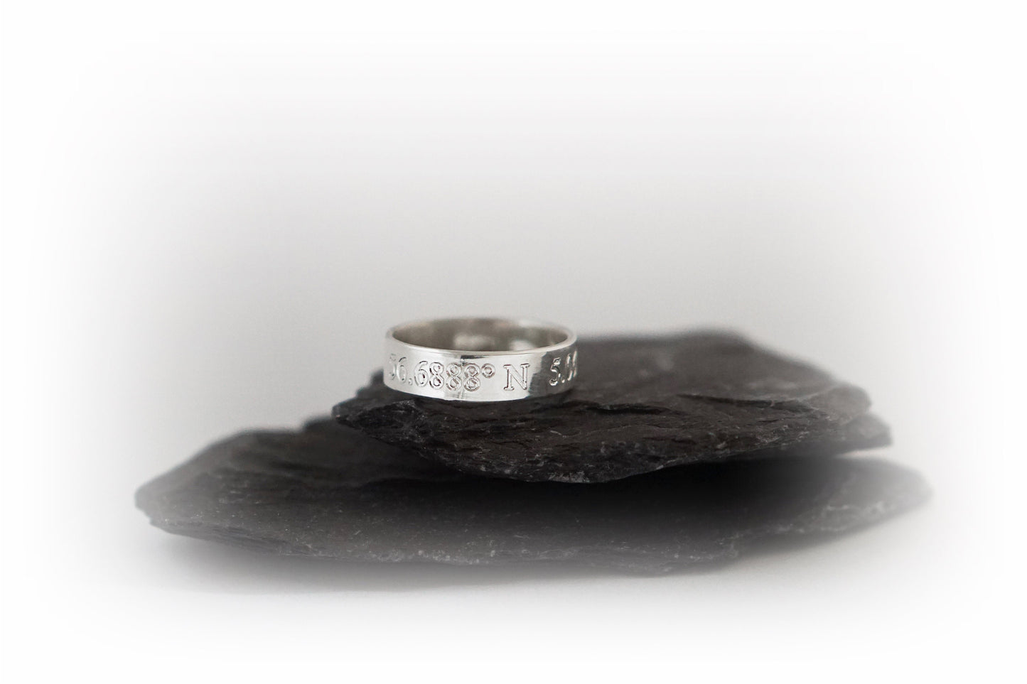 Recycled Sterling Silver Personalised Engraved Band