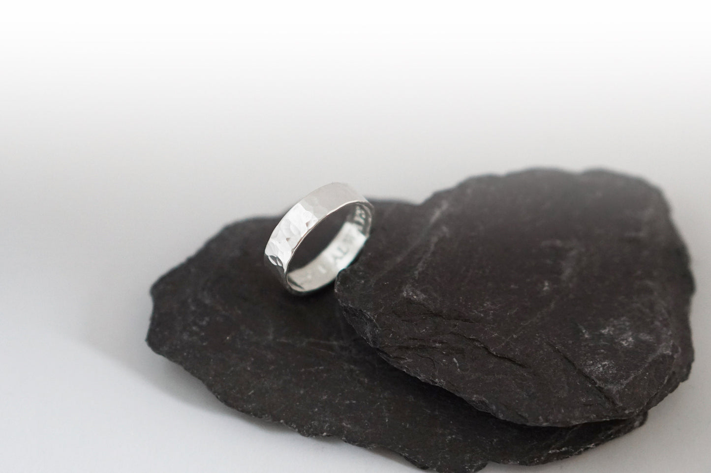 Secret Message Recycled Sterling Silver Personalised Band