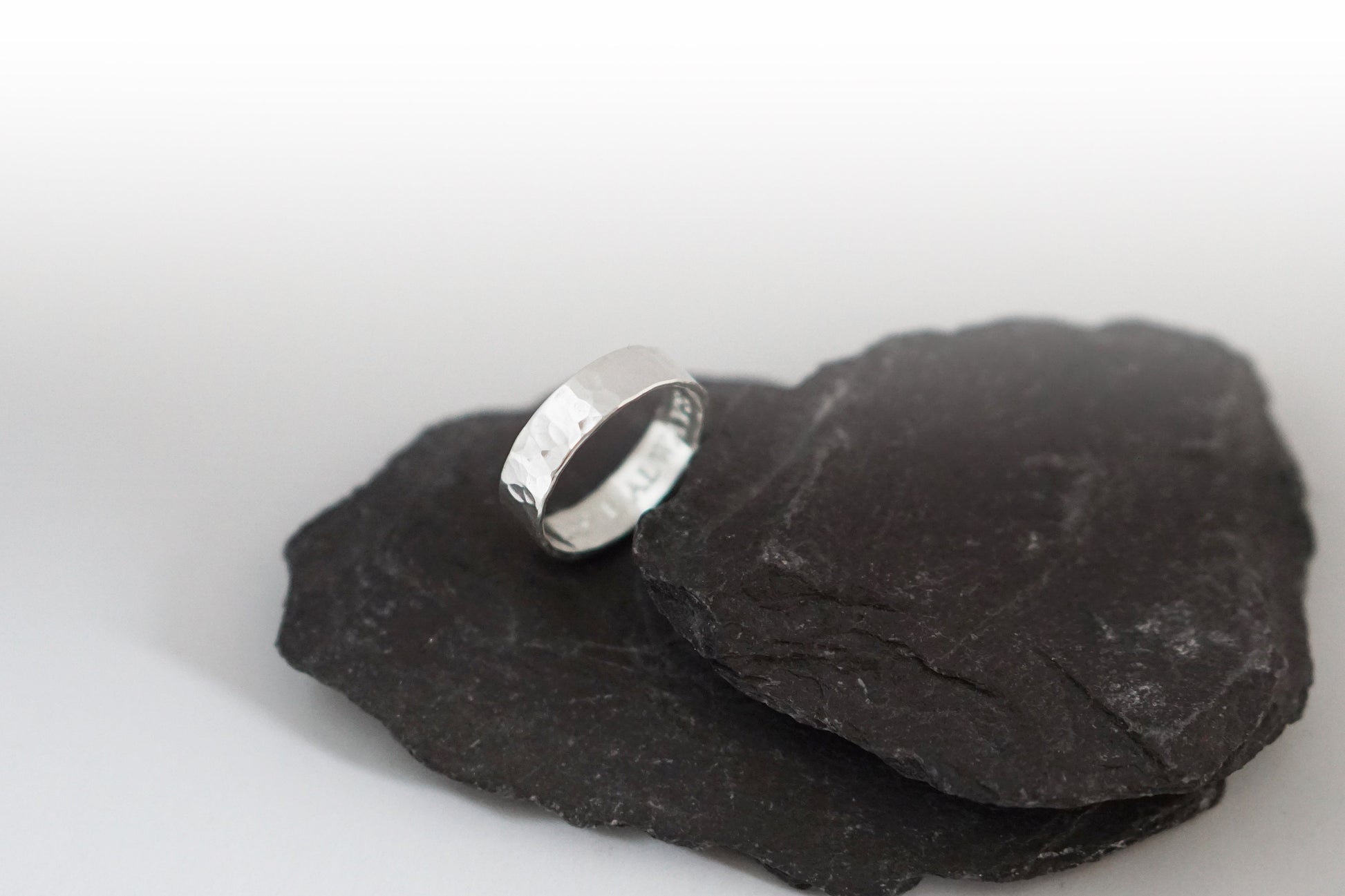 Secret Message Recycled Sterling Silver Personalised Band