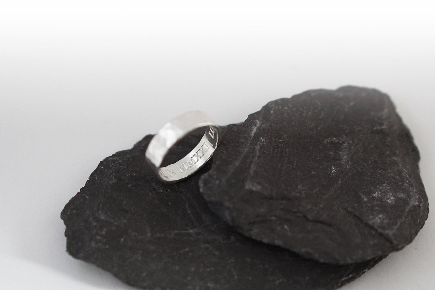 Secret Message Recycled Sterling Silver Personalised Band